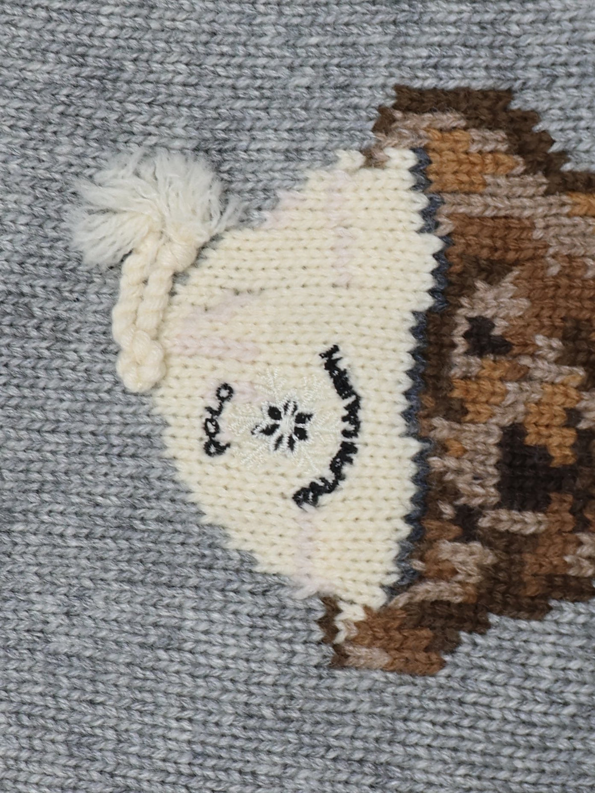 Ralph Lauren Grey Hoodie Bear Sweater