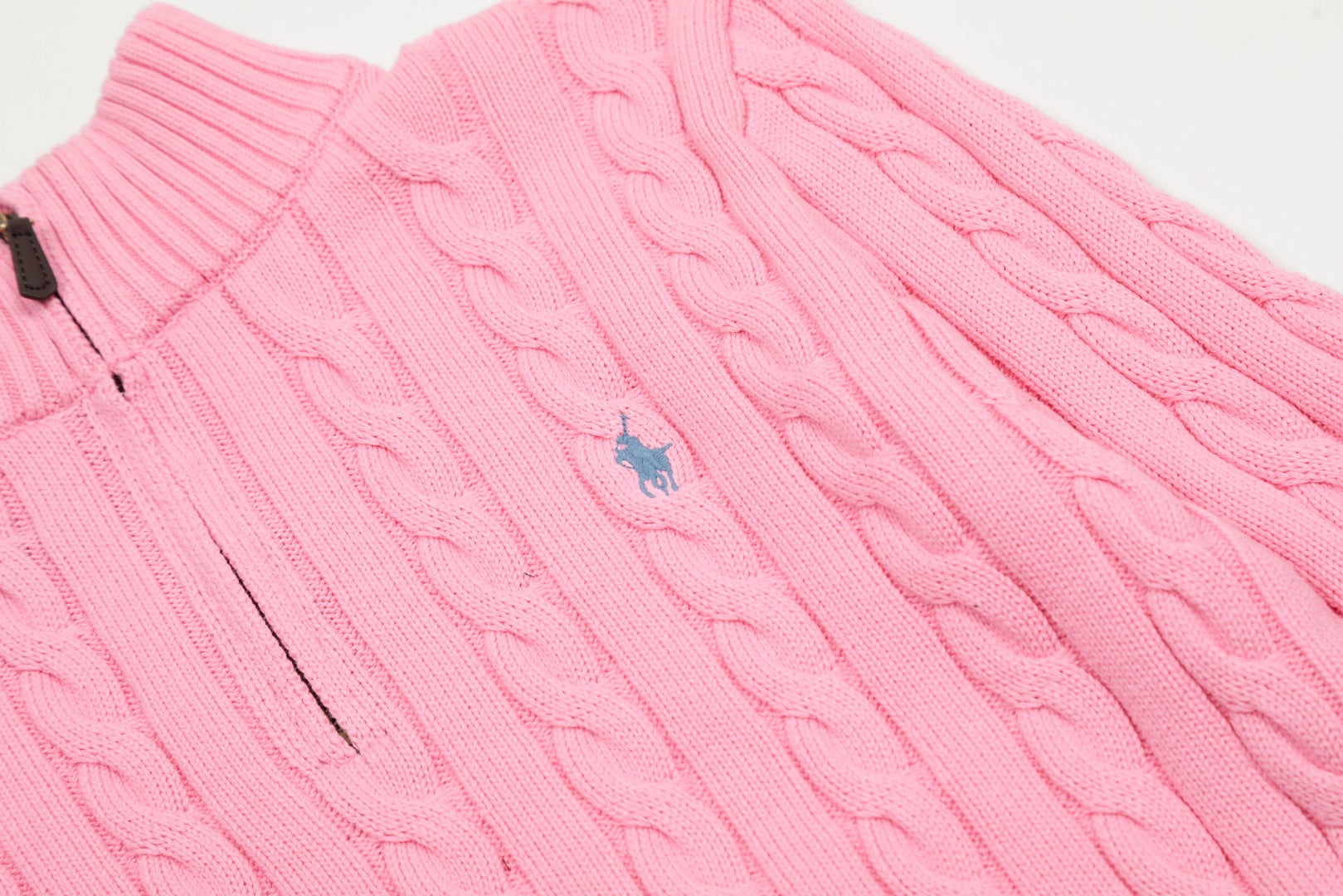 Ralph Lauren Yarım Fermuarlı Örgü Kazak