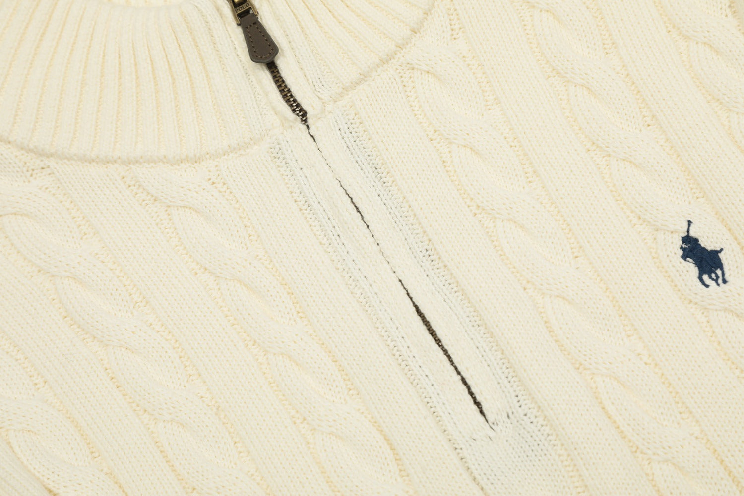 Ralph Lauren Yarım Fermuarlı Örgü Kazak