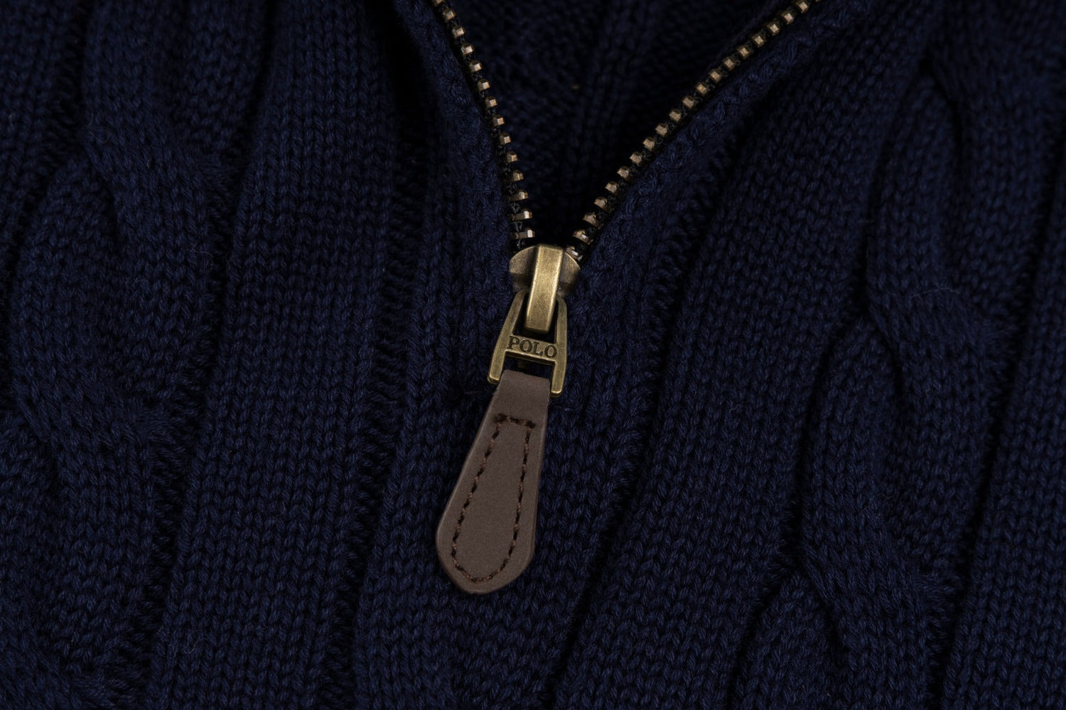 Ralph Lauren Yüksek Yoğunluklu İşlemeli Yarım Balıkçı Yaka Örgü Kazak