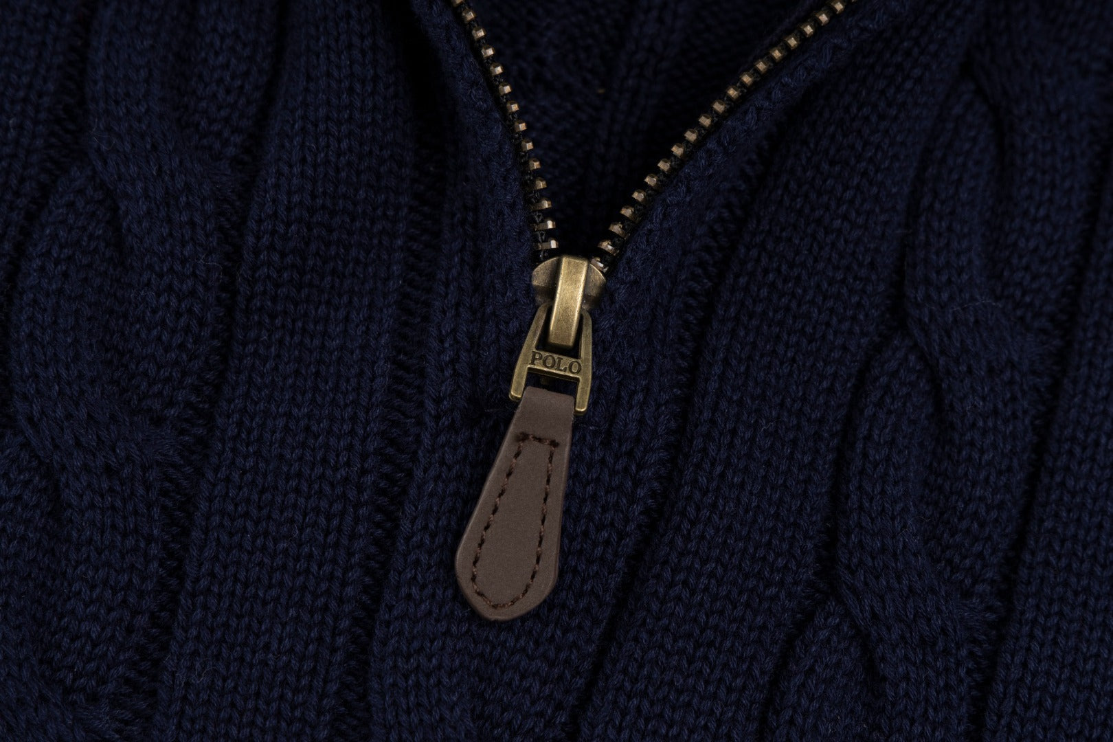 Ralph Lauren Yüksek Yoğunluklu İşlemeli Yarım Balıkçı Yaka Örgü Kazak