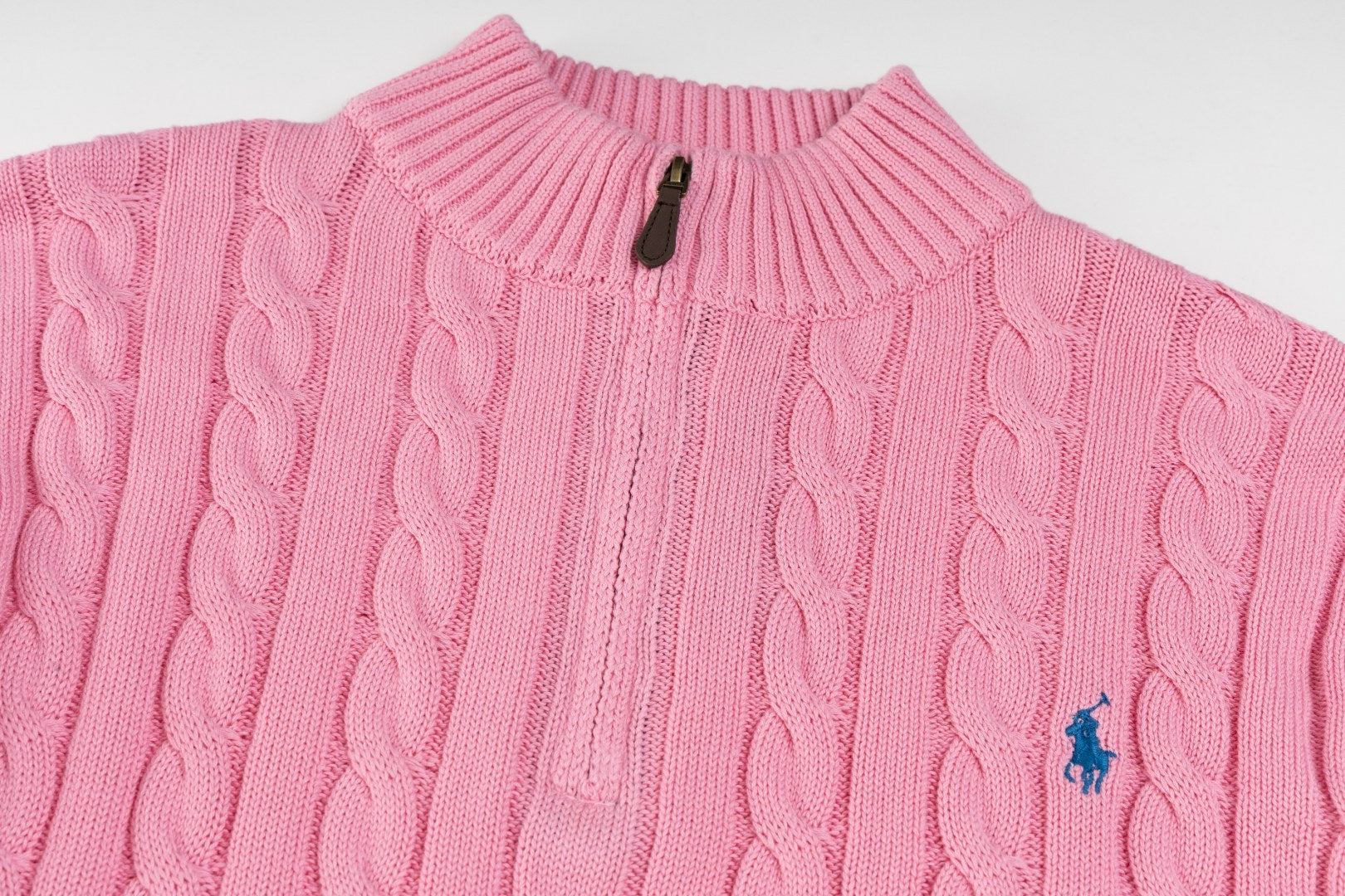 Ralph Lauren Yüksek Yoğunluklu İşlemeli Yarım Balıkçı Yaka Örgü Kazak