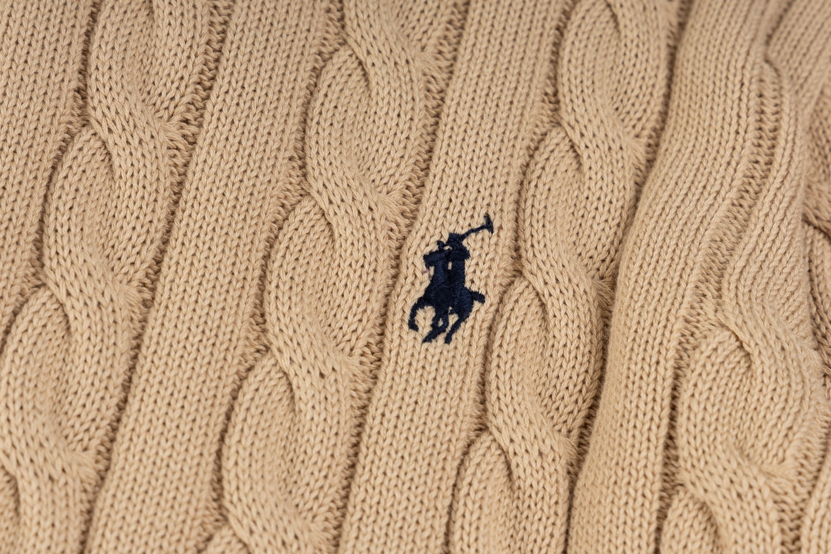 Ralph Lauren Yüksek Yoğunluklu İşlemeli Yarım Balıkçı Yaka Örgü Kazak