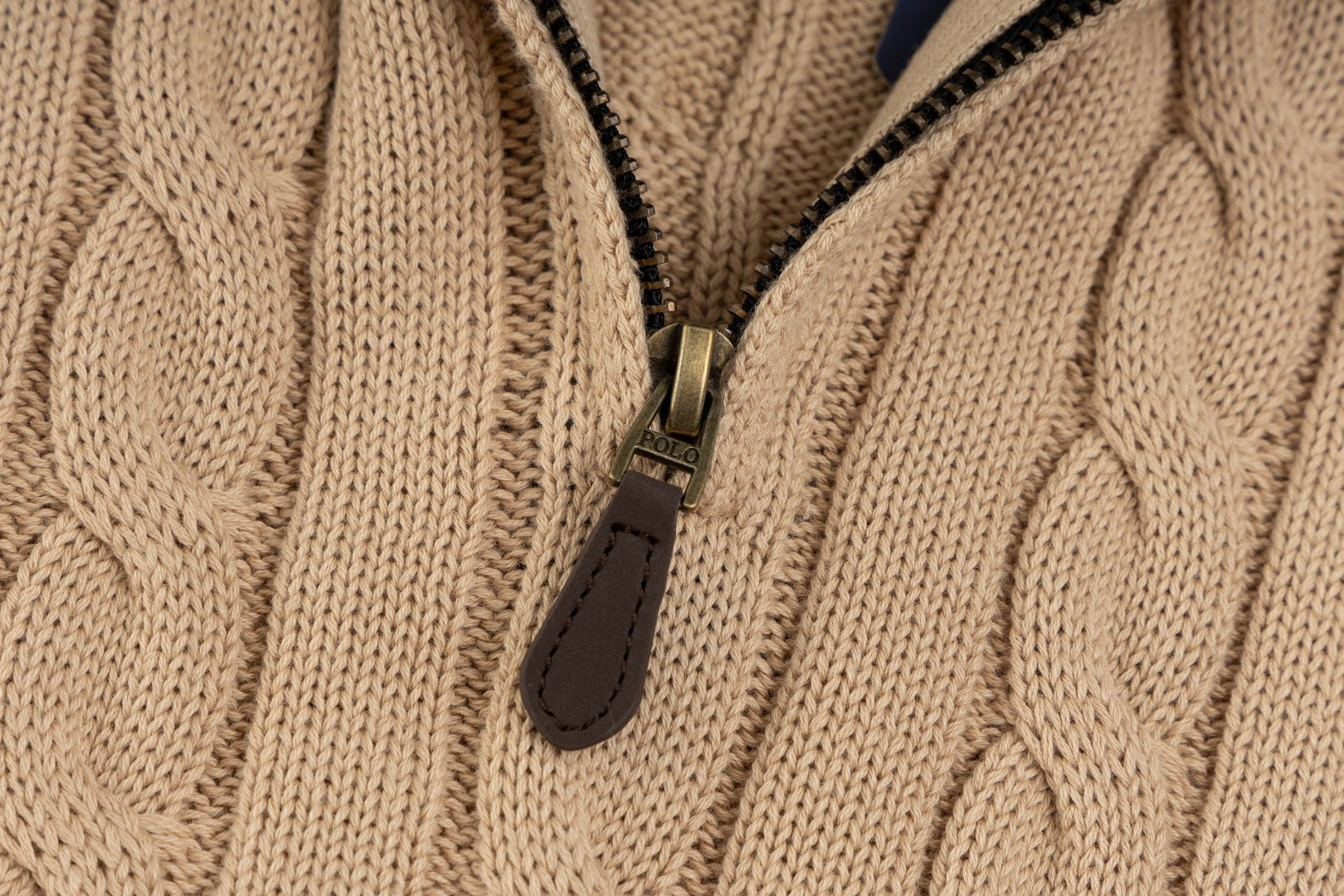 Ralph Lauren Yüksek Yoğunluklu İşlemeli Yarım Balıkçı Yaka Örgü Kazak