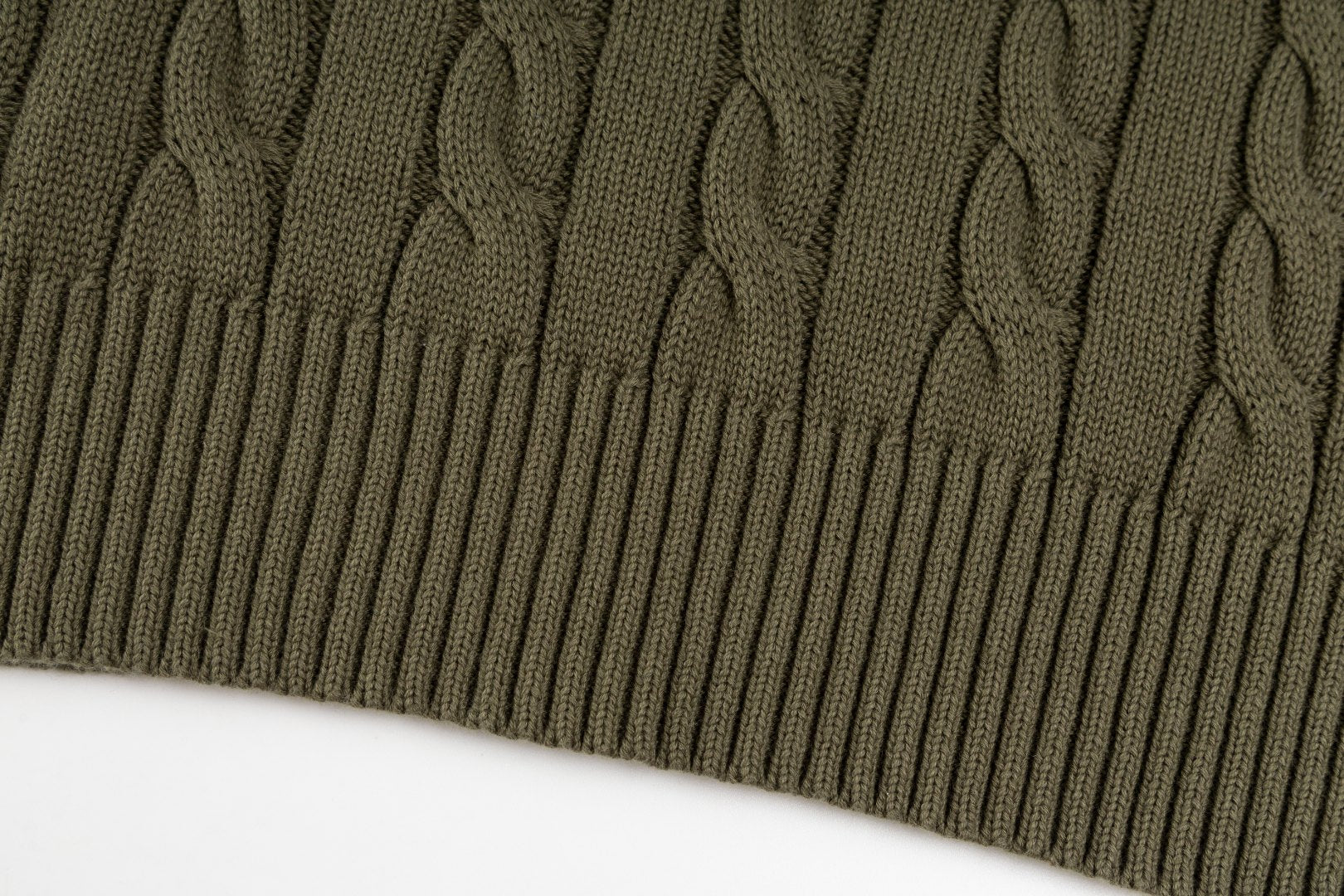 Ralph Lauren High-Density Embroidered Half-Turtleneck Cable Knit Sweater