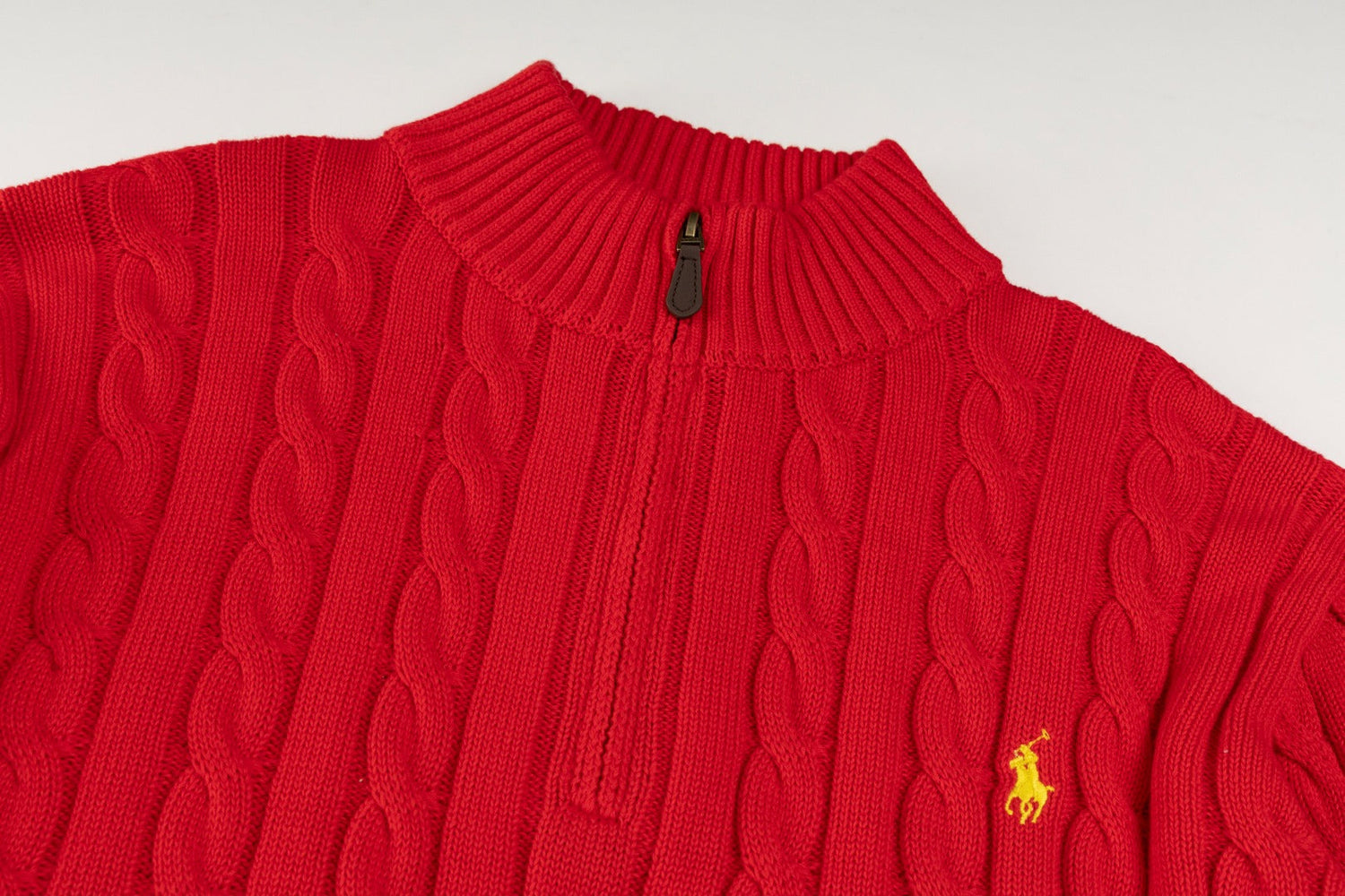 Ralph Lauren Yüksek Yoğunluklu İşlemeli Yarım Balıkçı Yaka Örgü Kazak