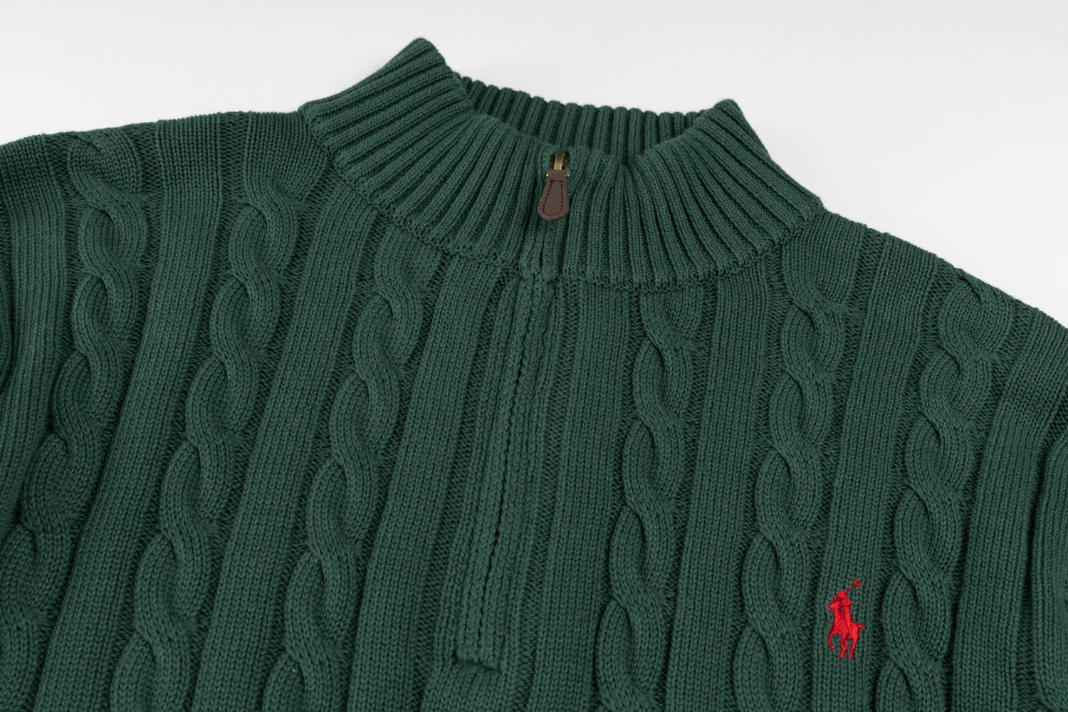 Ralph Lauren Yüksek Yoğunluklu İşlemeli Yarım Balıkçı Yaka Örgü Kazak