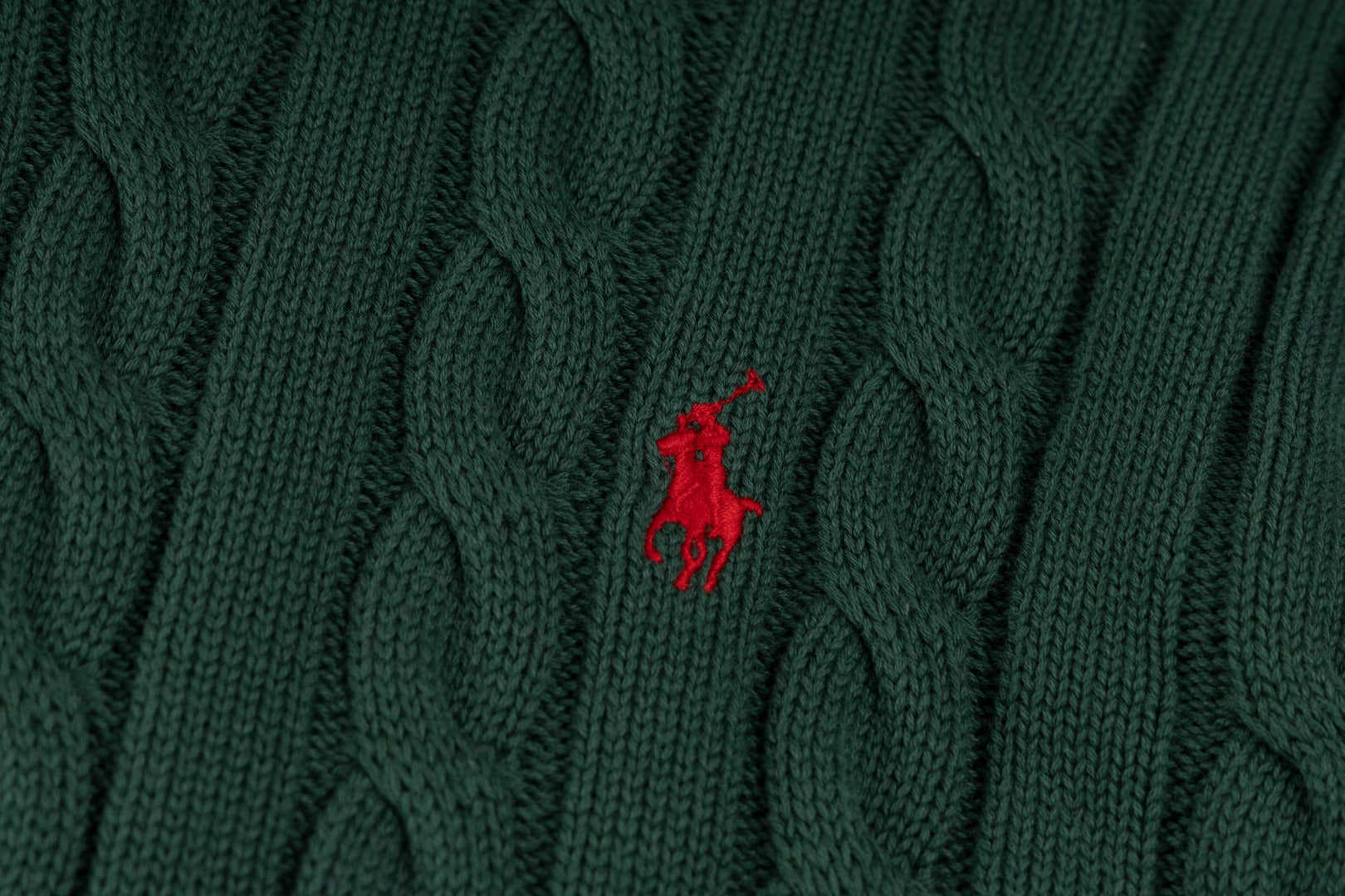 Ralph Lauren Yüksek Yoğunluklu İşlemeli Yarım Balıkçı Yaka Örgü Kazak