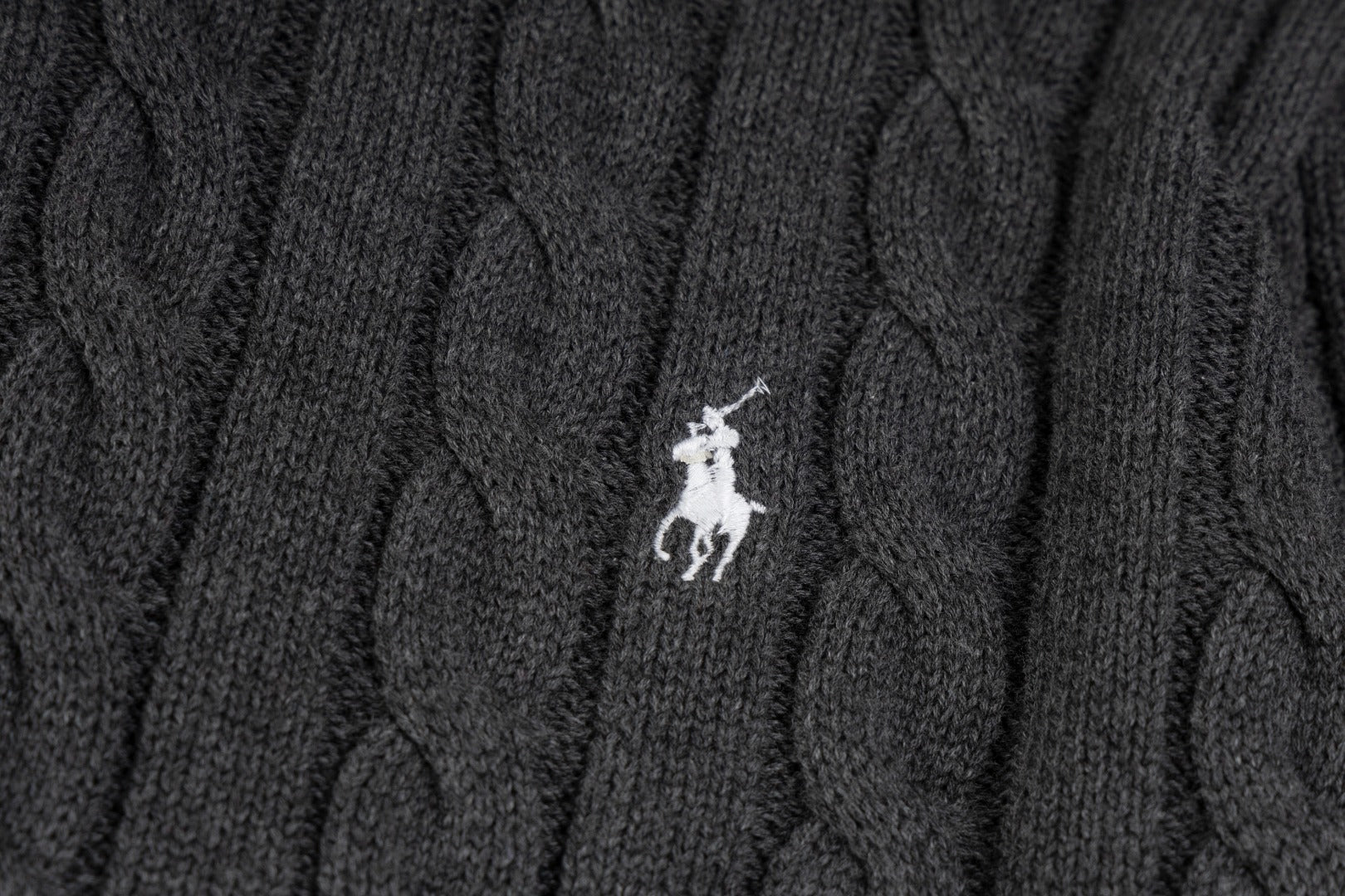 Ralph Lauren Yüksek Yoğunluklu İşlemeli Yarım Balıkçı Yaka Örgü Kazak