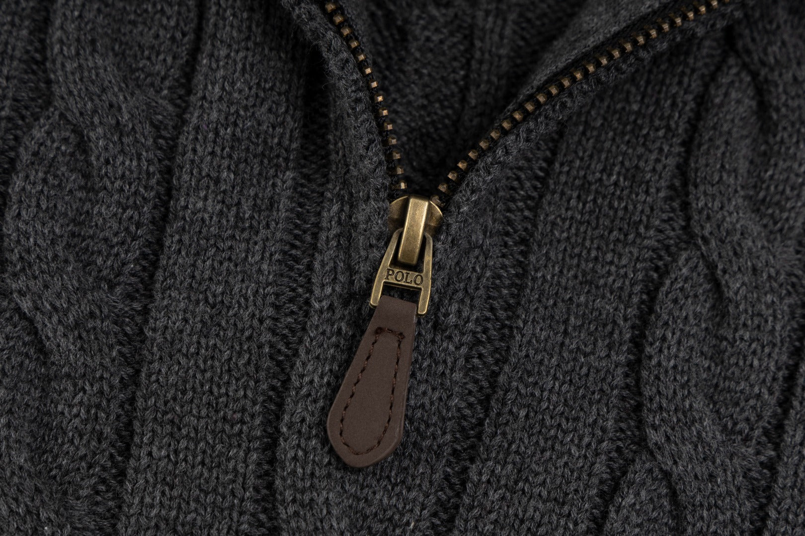 Ralph Lauren Yüksek Yoğunluklu İşlemeli Yarım Balıkçı Yaka Örgü Kazak