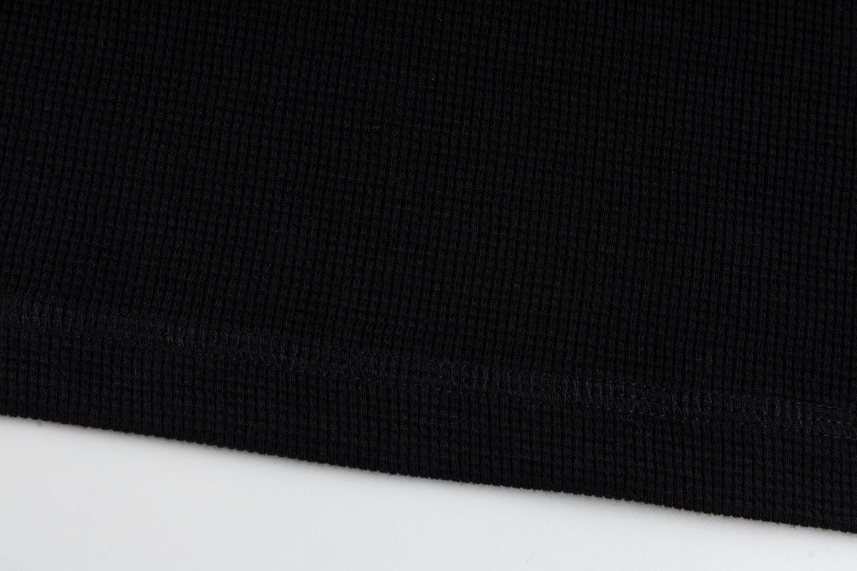 Ralph Lauren Waffle Fabric Henley Neck Sweatshirt