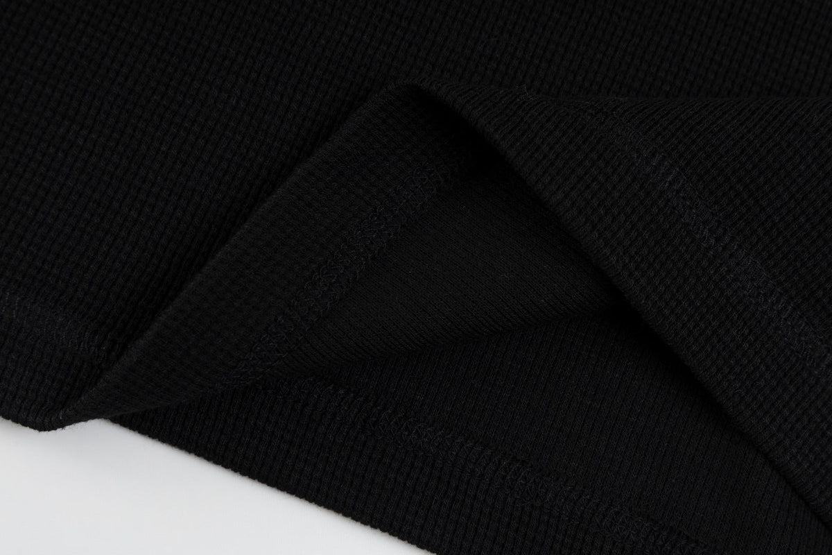 Ralph Lauren Waffle Fabric Henley Neck Sweatshirt