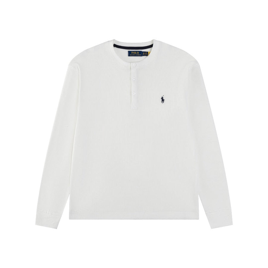 Ralph Lauren Waffle Fabric Henley Neck Sweatshirt