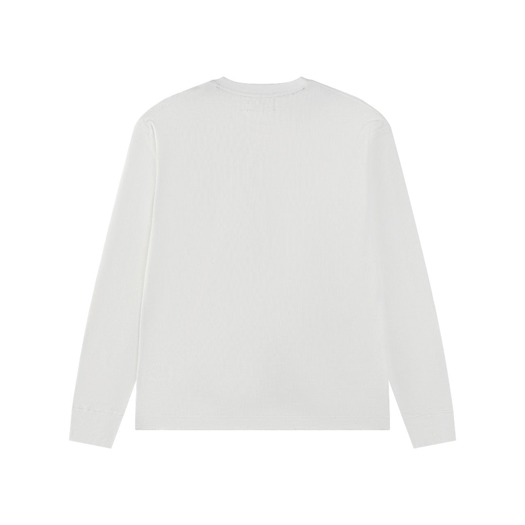 Ralph Lauren Waffle Fabric Henley Neck Sweatshirt