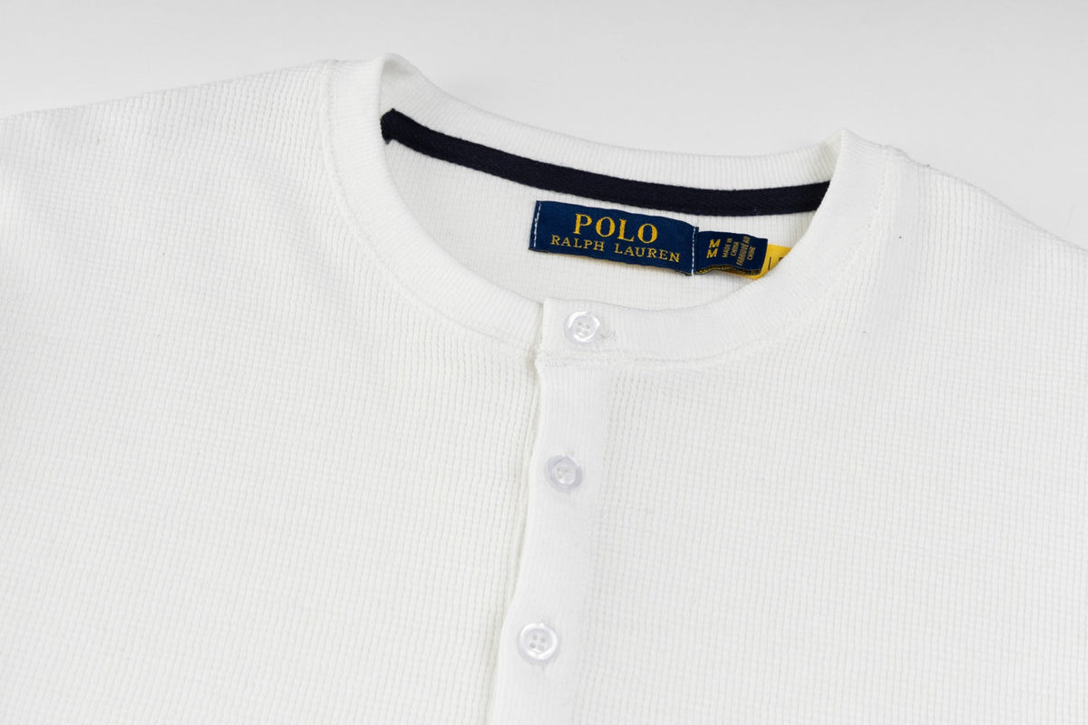 Ralph Lauren Waffle Fabric Henley Neck Sweatshirt