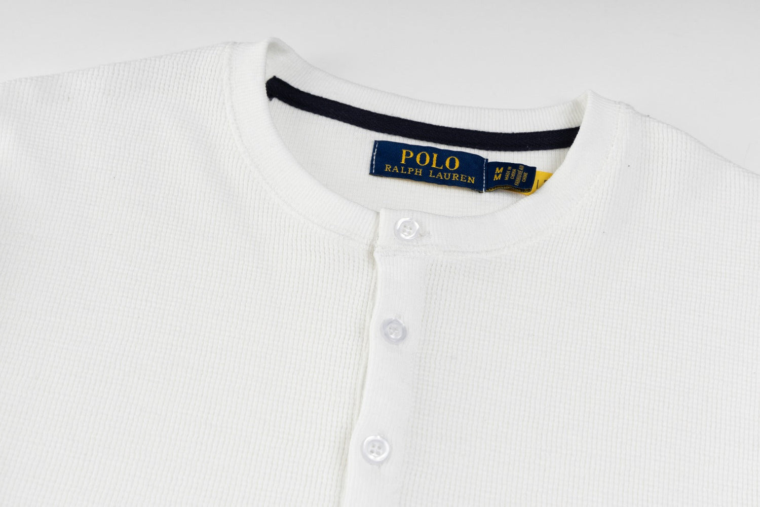 Ralph Lauren Waffle Kumaş Henley Yaka Sweatshirt