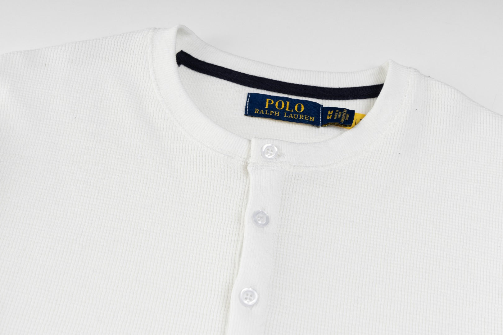 Ralph Lauren Waffle Fabric Henley Neck Sweatshirt