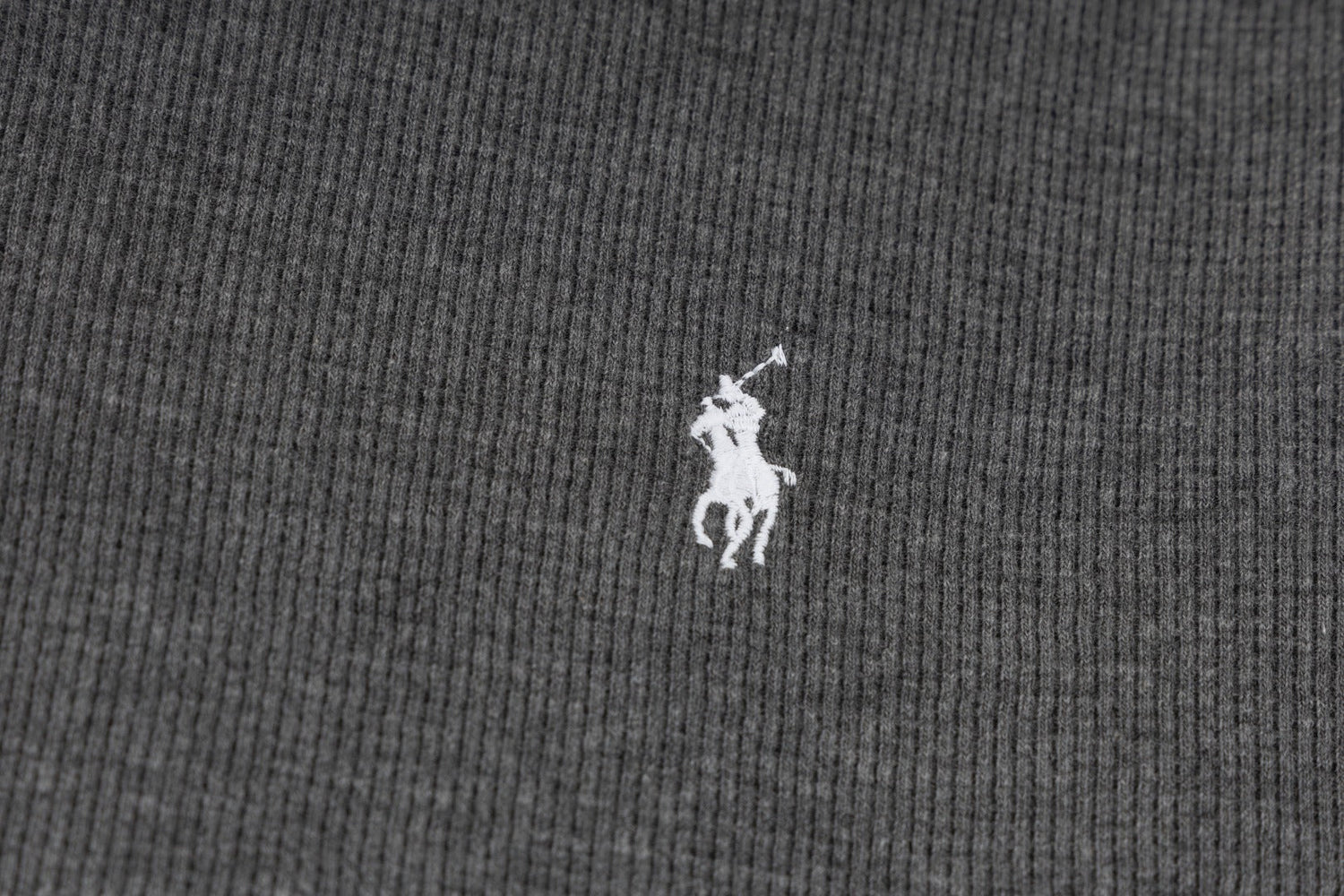 Ralph Lauren Waffle Kumaş Henley Yaka Sweatshirt