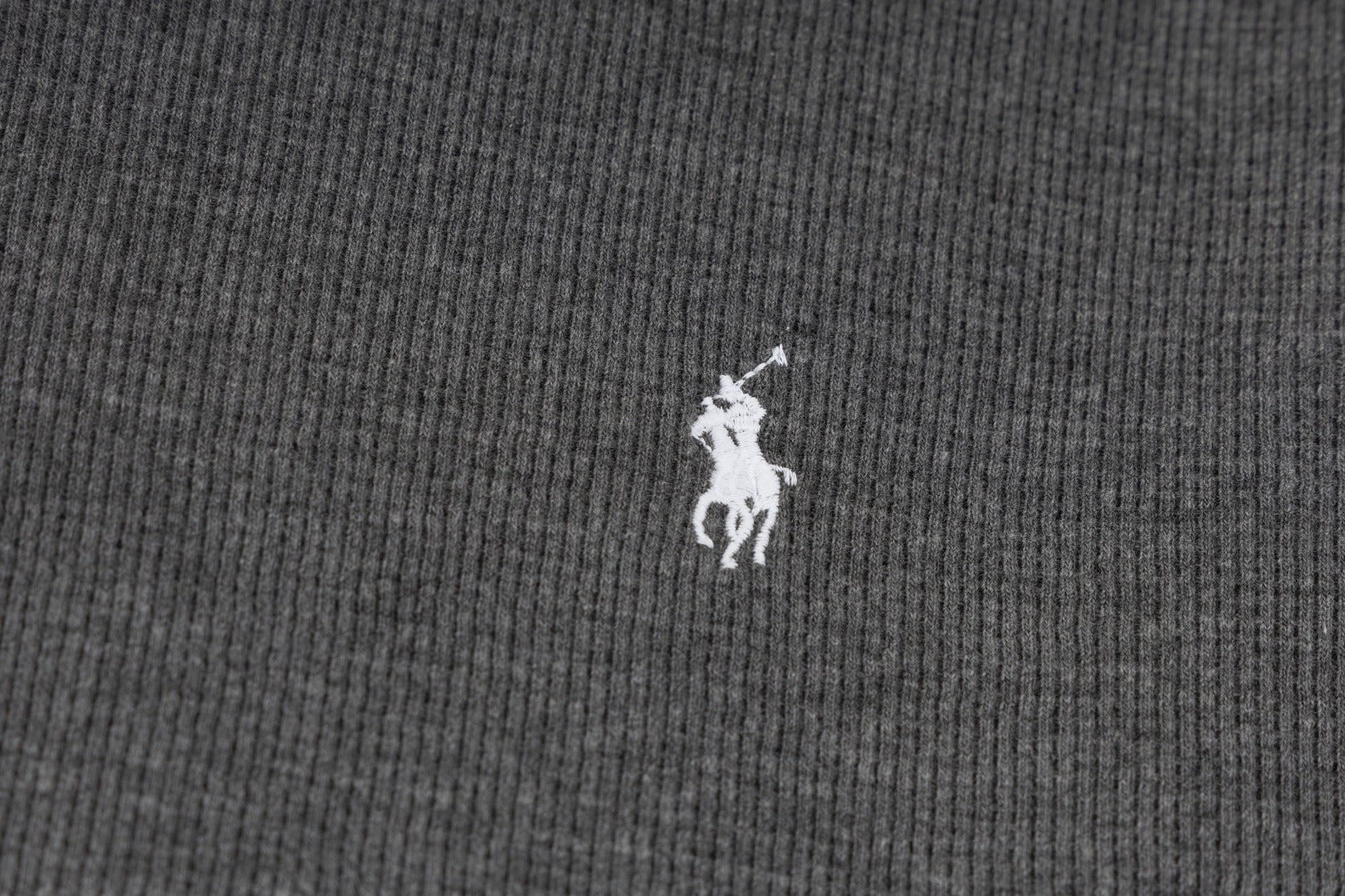 Ralph Lauren Waffle Fabric Henley Neck Sweatshirt