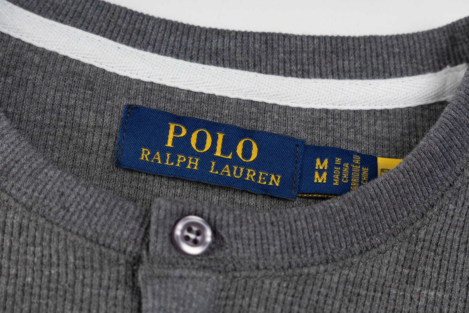 Ralph Lauren Waffle Kumaş Henley Yaka Sweatshirt