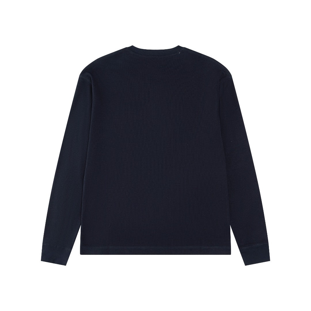 Ralph Lauren Waffle Fabric Henley Neck Sweatshirt