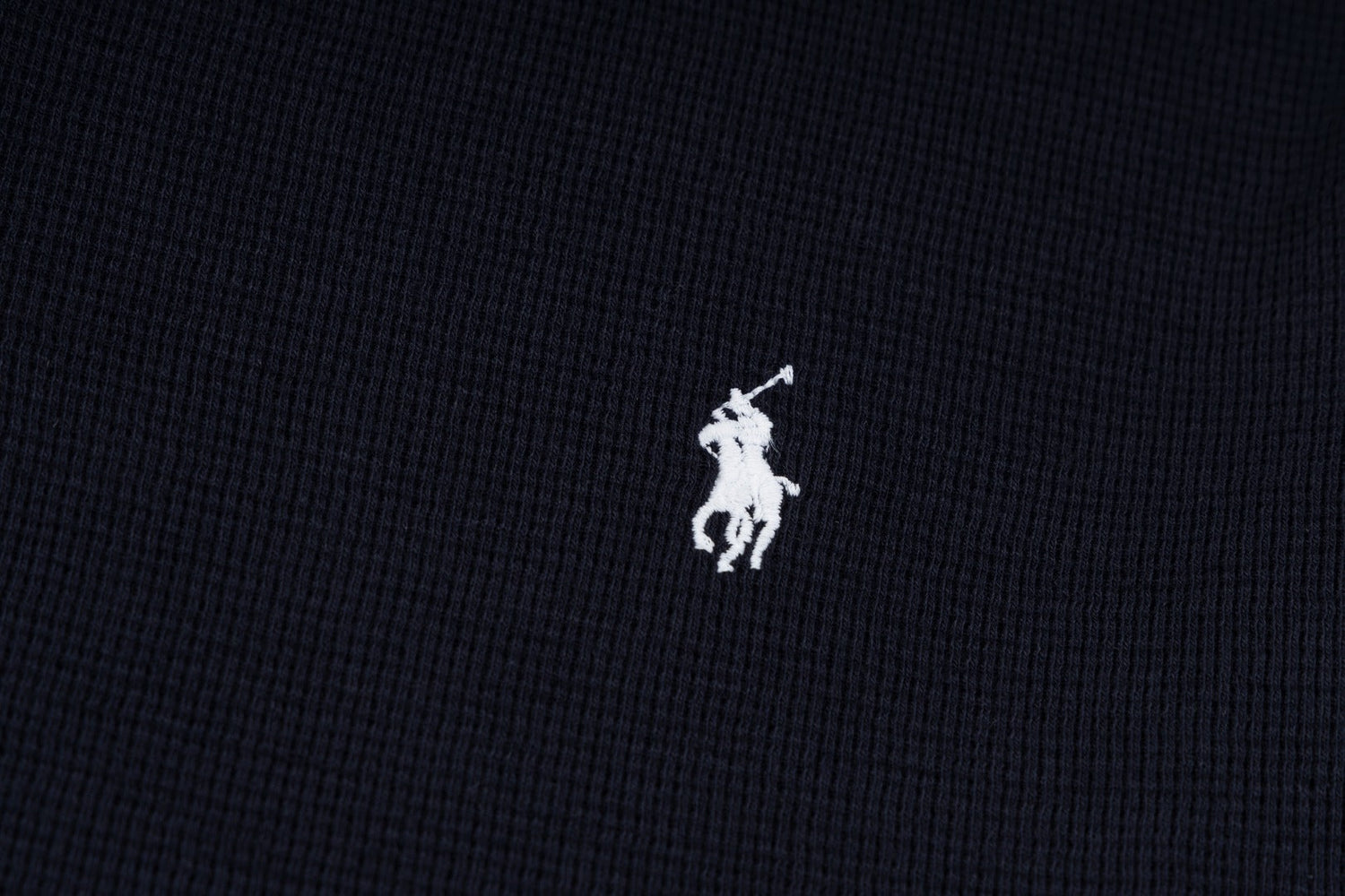 Ralph Lauren Waffle Kumaş Henley Yaka Sweatshirt