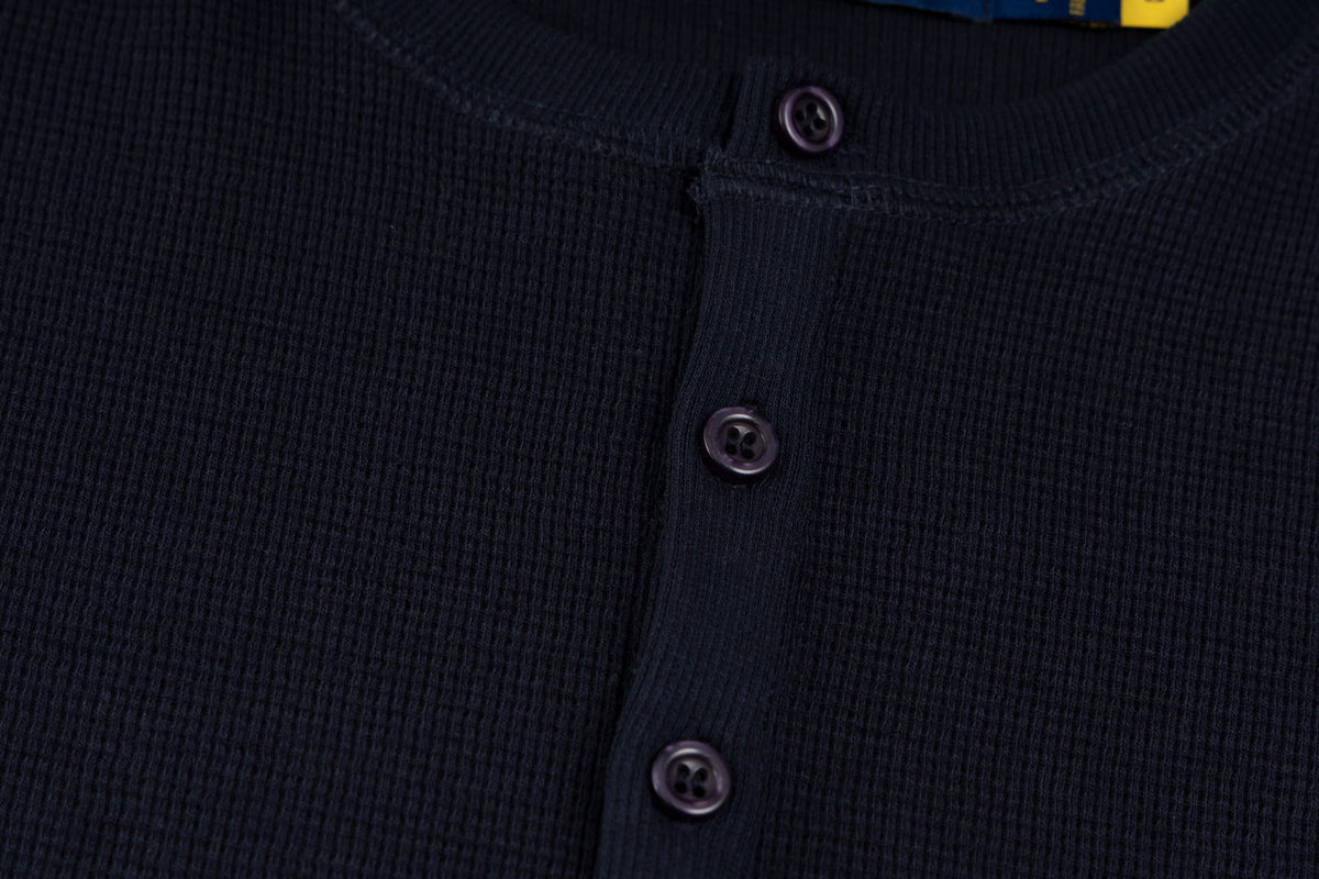 Ralph Lauren Waffle Fabric Henley Neck Sweatshirt