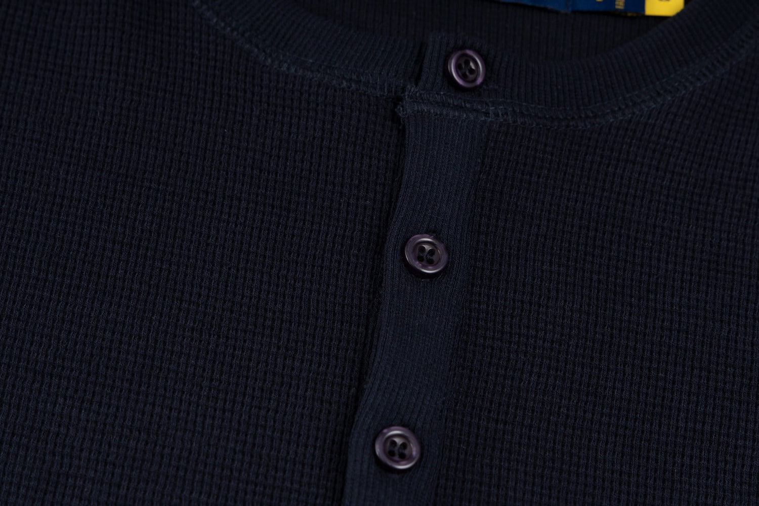 Ralph Lauren Waffle Kumaş Henley Yaka Sweatshirt