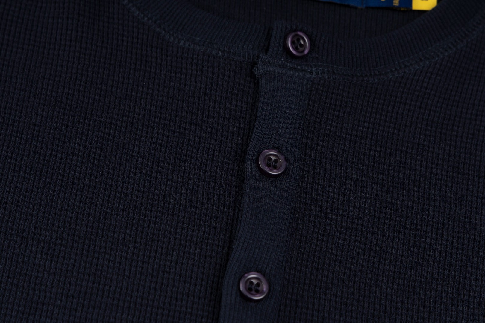 Ralph Lauren Waffle Fabric Henley Neck Sweatshirt
