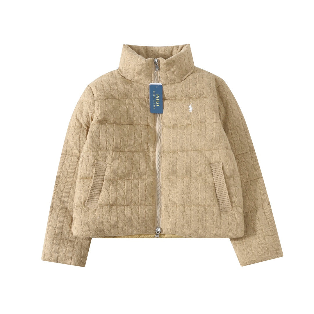 Ralph Lauren Saç Örgü Desenli Şişme Mont