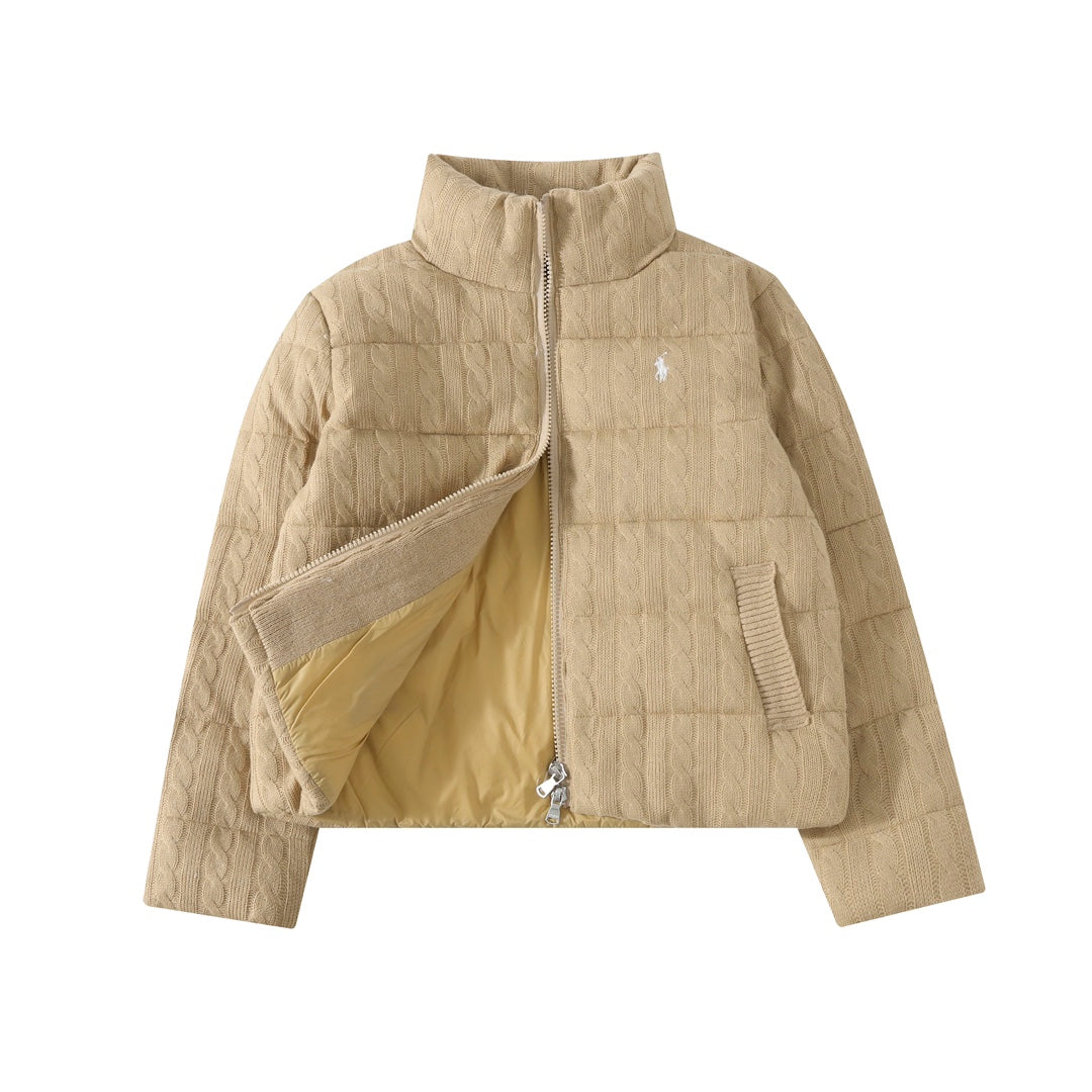 Ralph Lauren Saç Örgü Desenli Şişme Mont