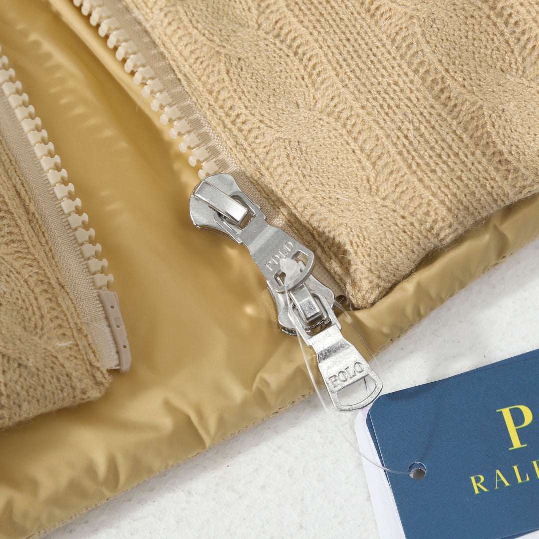 Ralph Lauren Saç Örgü Desenli Şişme Mont