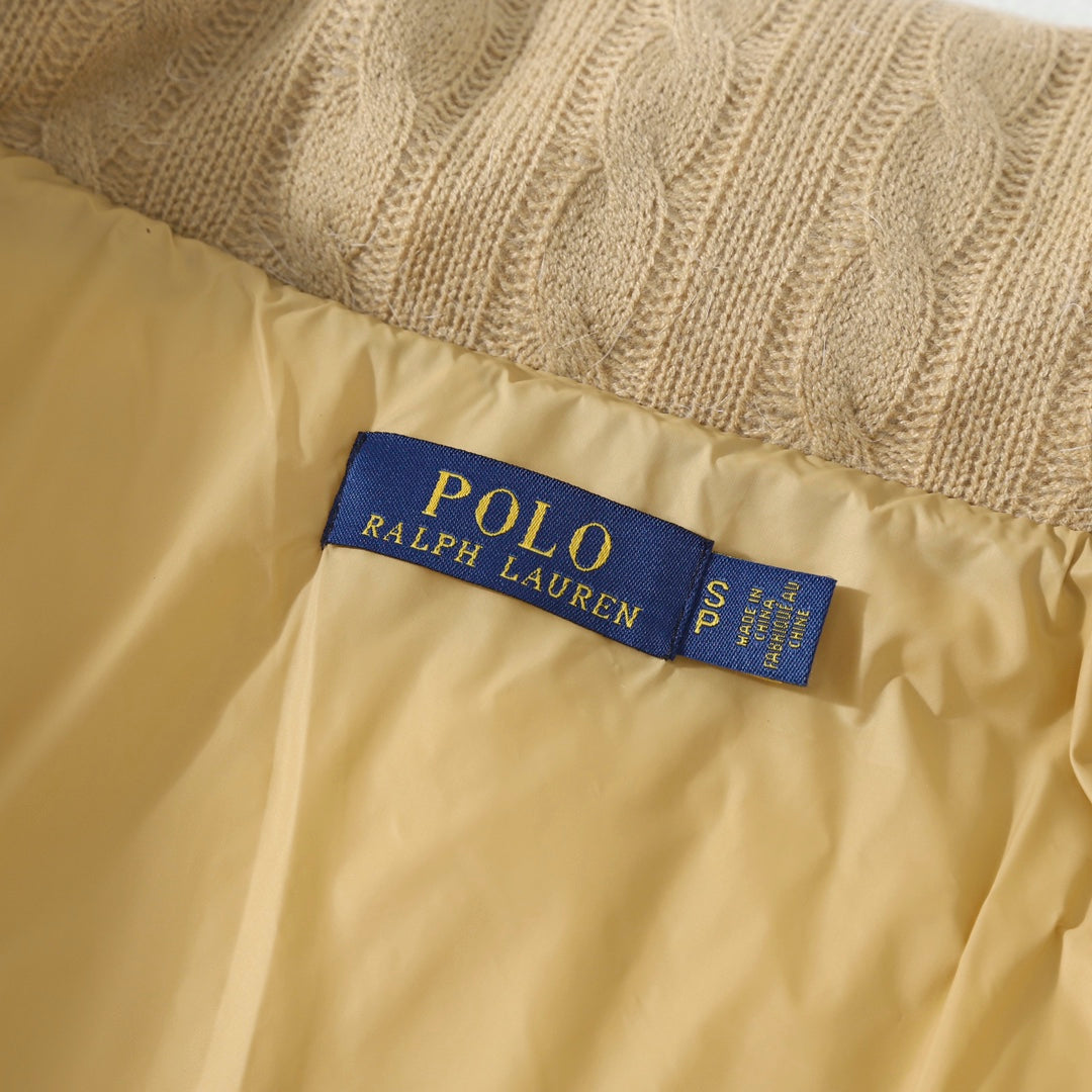 Ralph Lauren Saç Örgü Desenli Şişme Mont