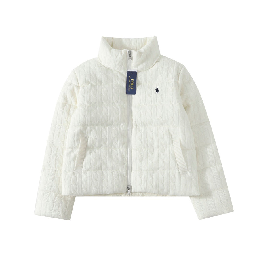 Ralph Lauren Cable-Knit Pattern Puffer Jacket