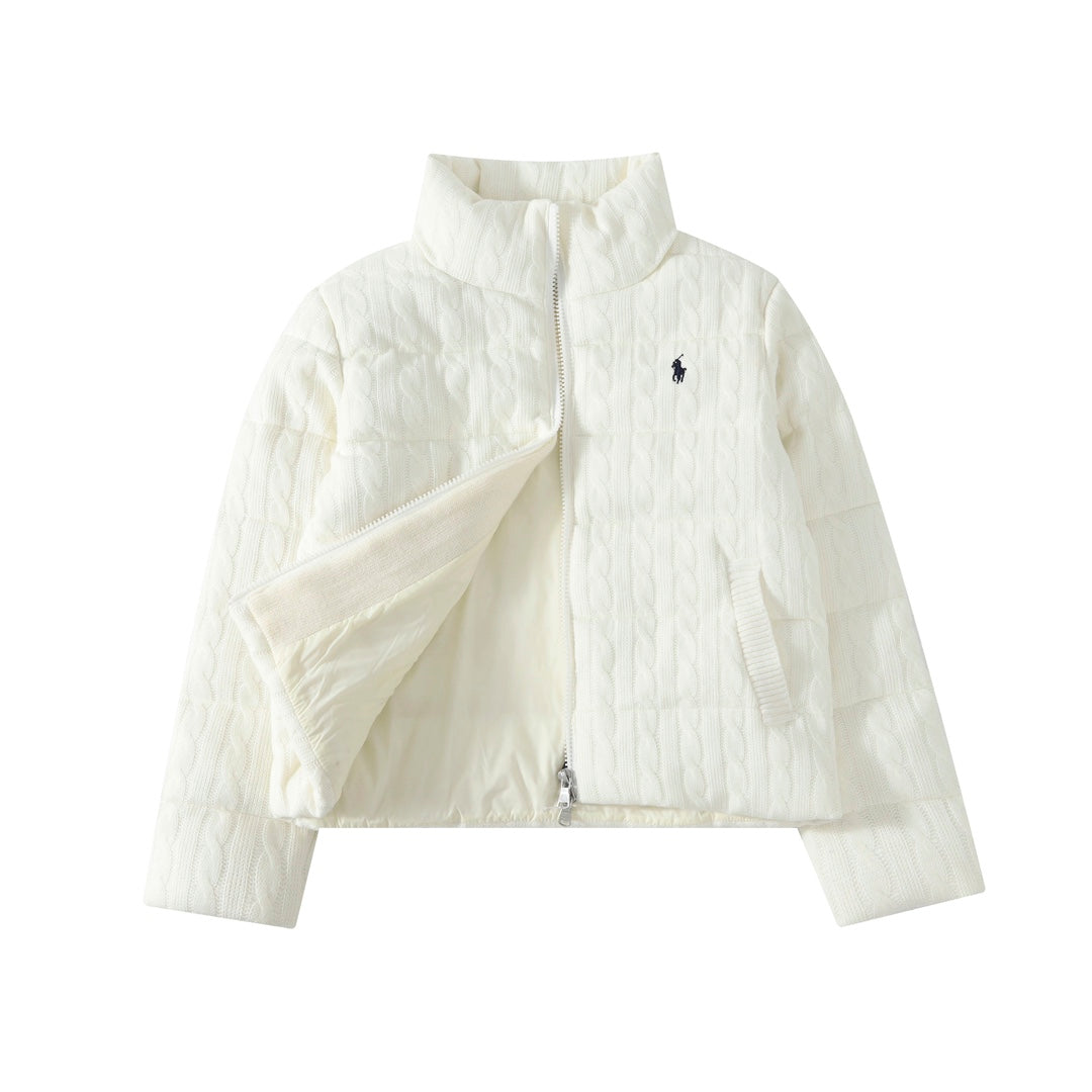Ralph Lauren Saç Örgüsü Desenli Şişme Mont