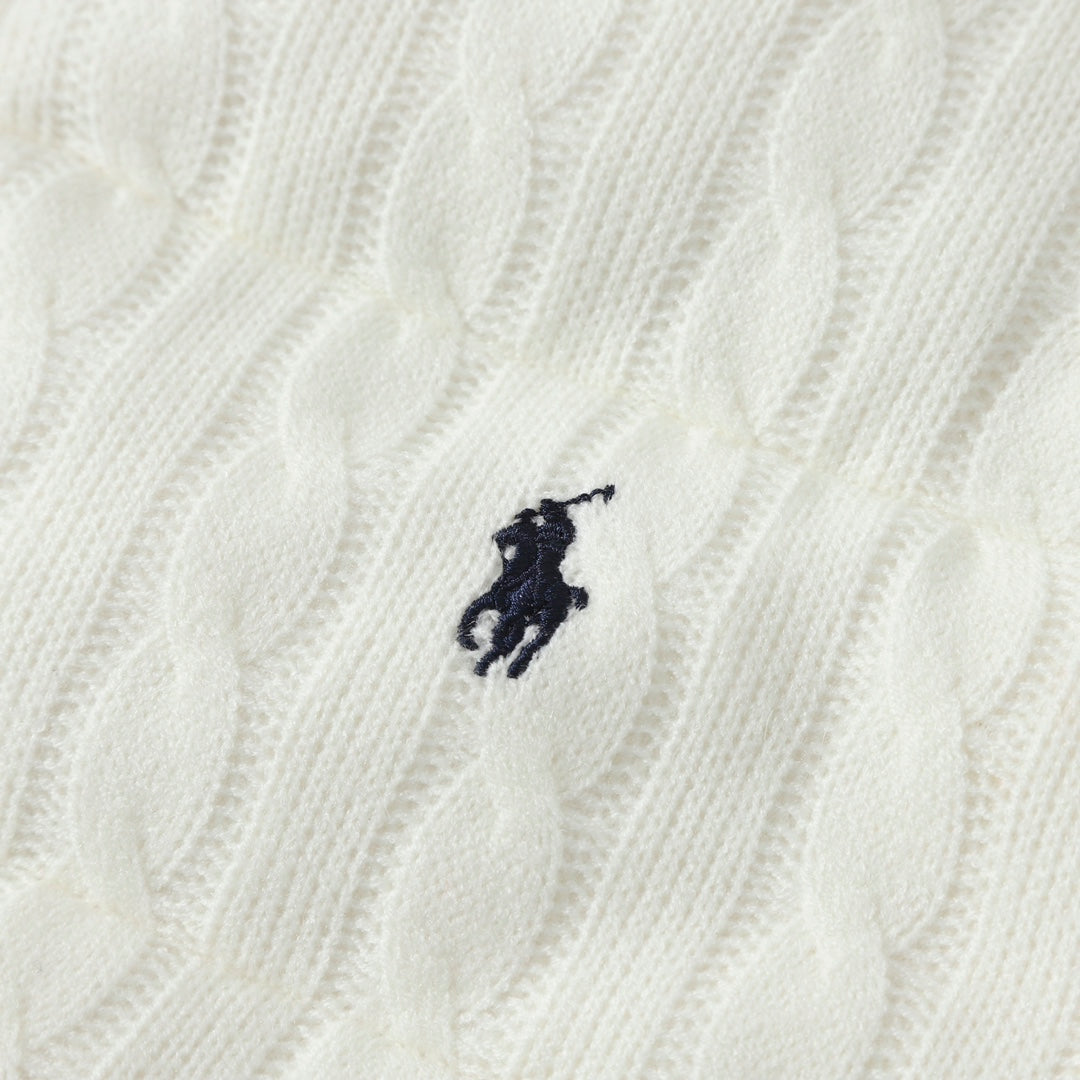Ralph Lauren Cable-Knit Pattern Puffer Jacket