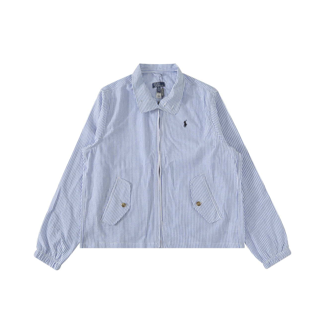Ralph Lauren Mavi-Beyaz Çizgili Hafif Gömlek