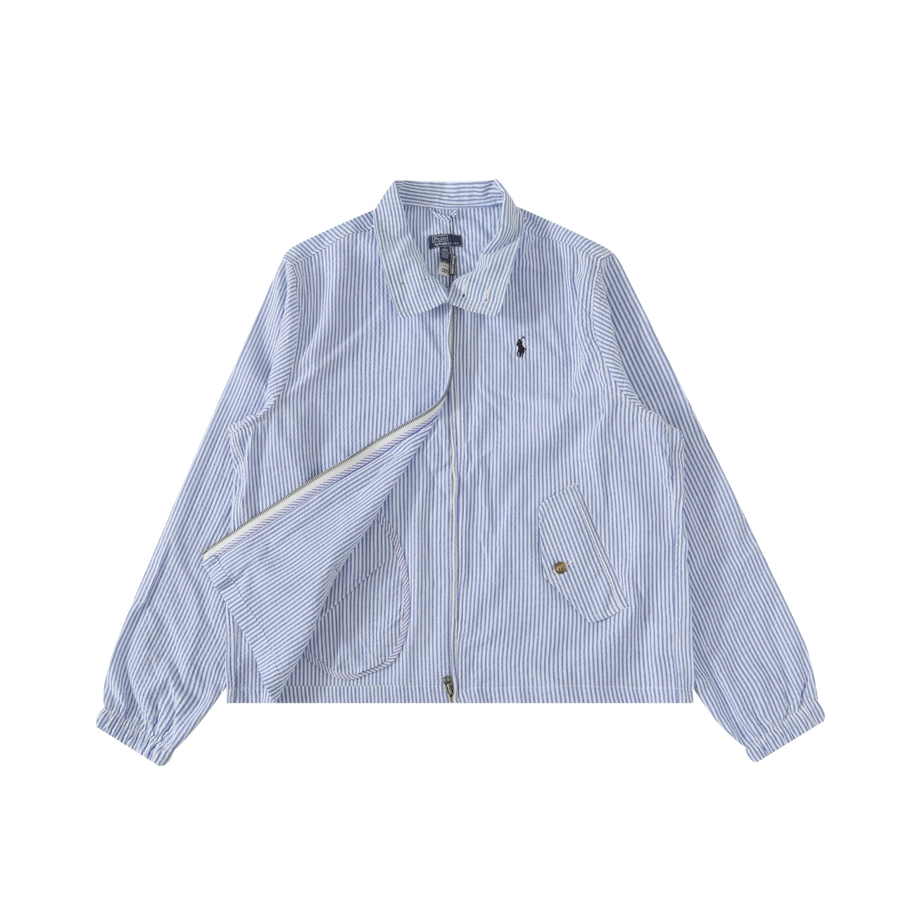 Ralph Lauren Mavi-Beyaz Çizgili Hafif Gömlek