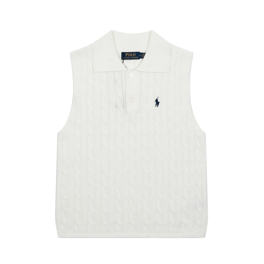 Ralph Lauren Polo Collar Knit Vest - Polo Yaka Triko Yelek