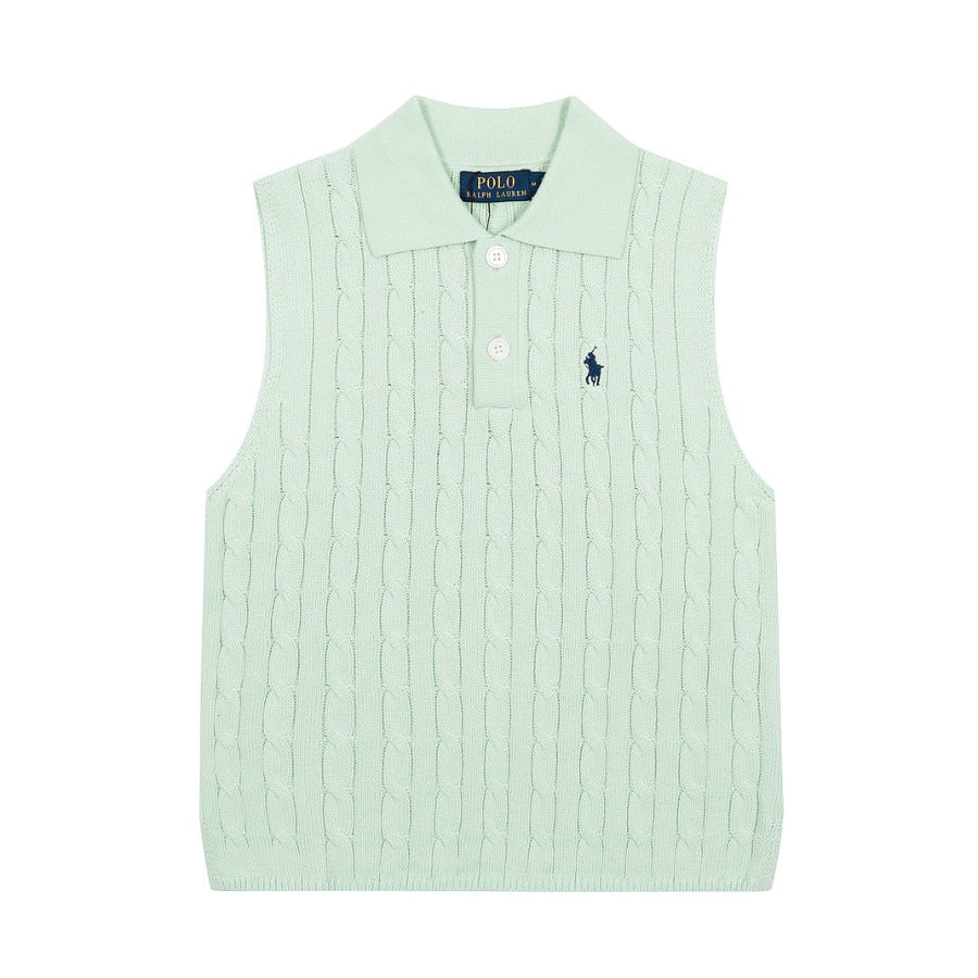 Ralph Lauren Polo Collar Knit Vest - Polo Yaka Triko Yelek