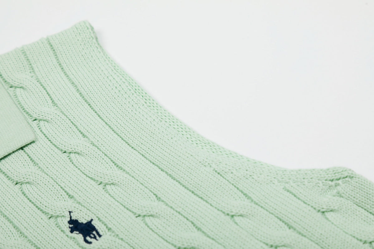 Ralph Lauren Polo Collar Knit Vest - Polo Yaka Triko Yelek