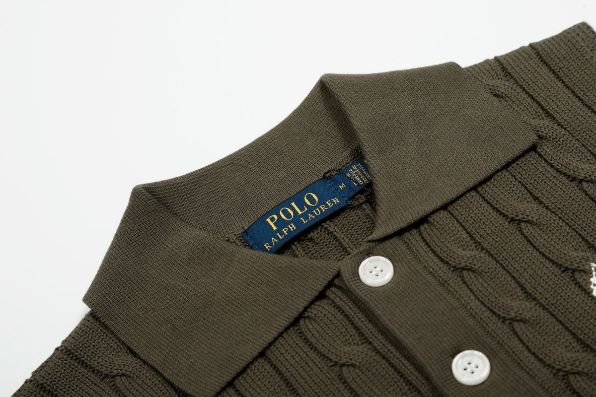 Ralph Lauren Polo Collar Knit Vest - Polo Yaka Triko Yelek