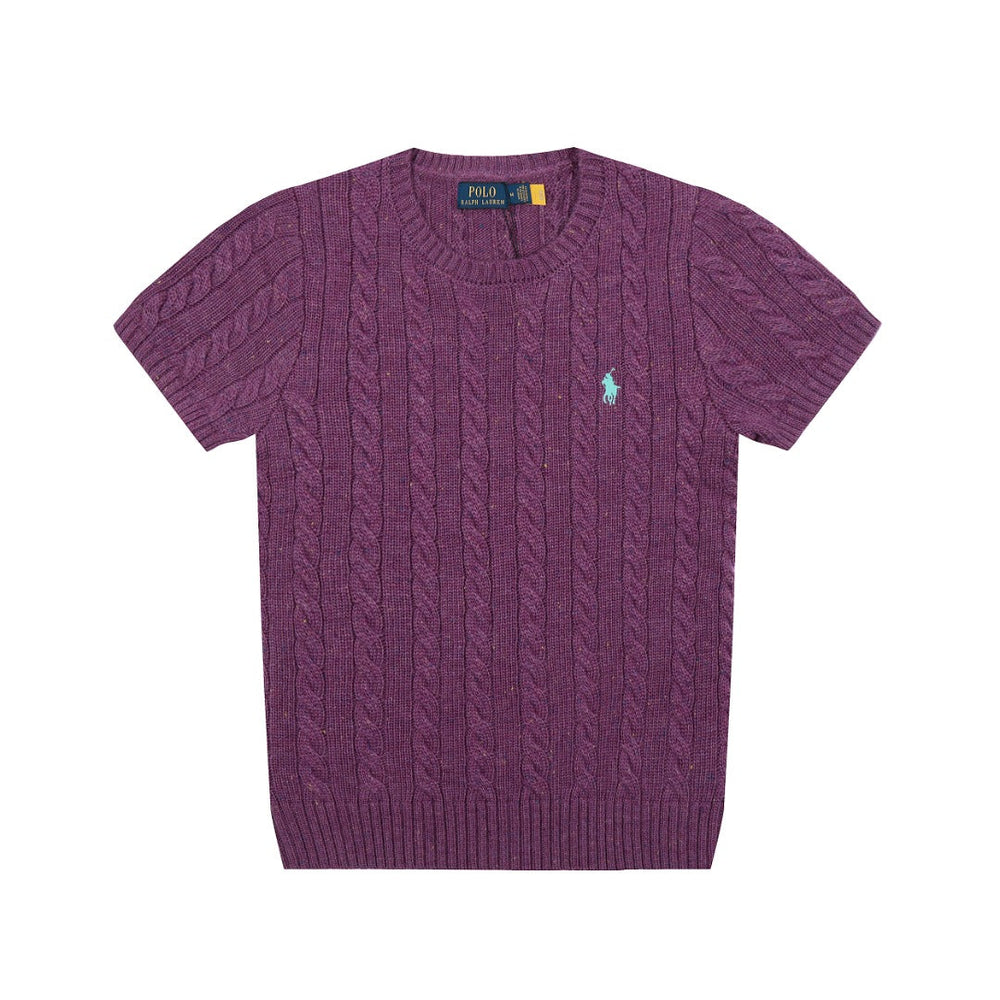 Ralph Lauren Wool Blend Cable Knit T-Shirt