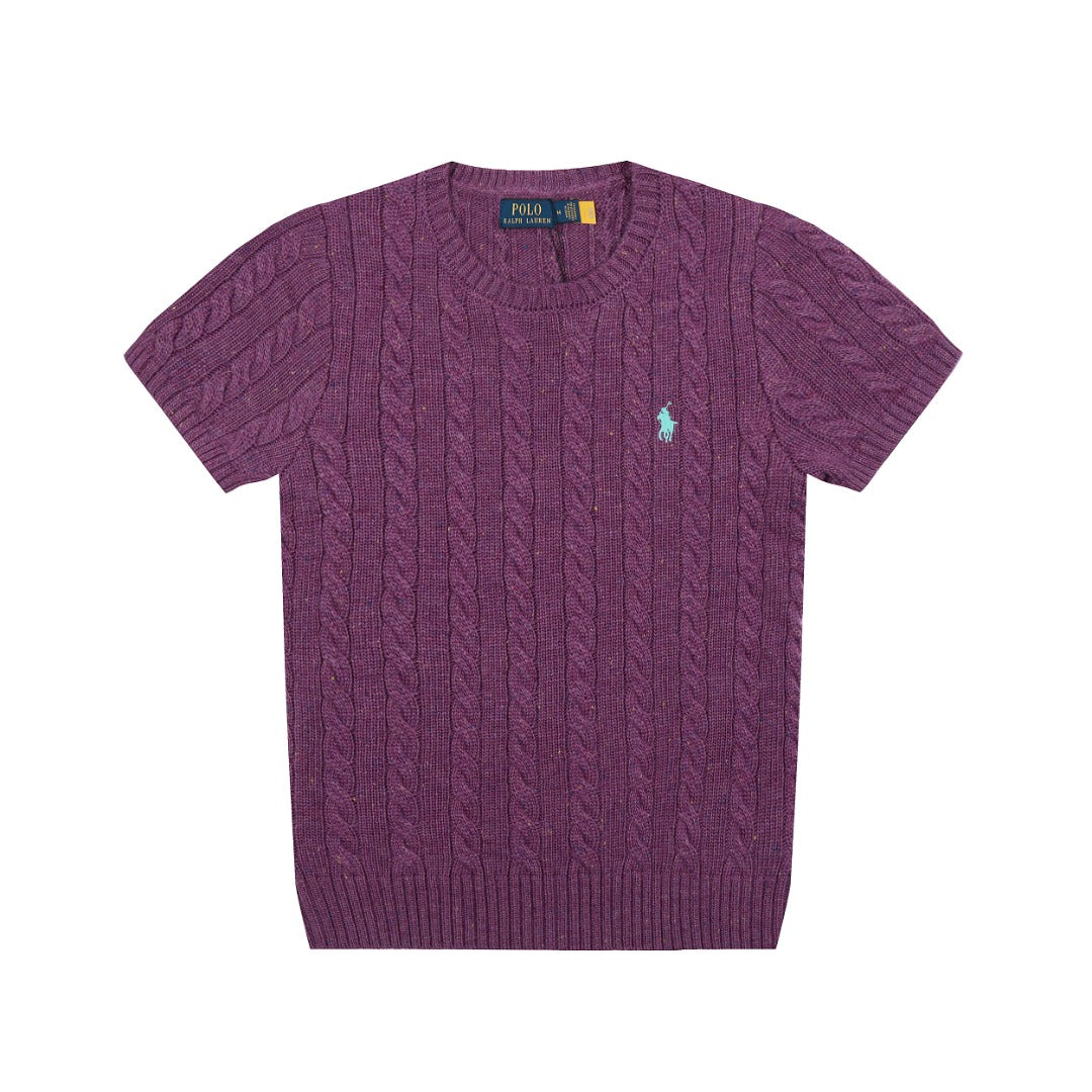 Ralph Lauren Wool Blend Cable Knit T-Shirt