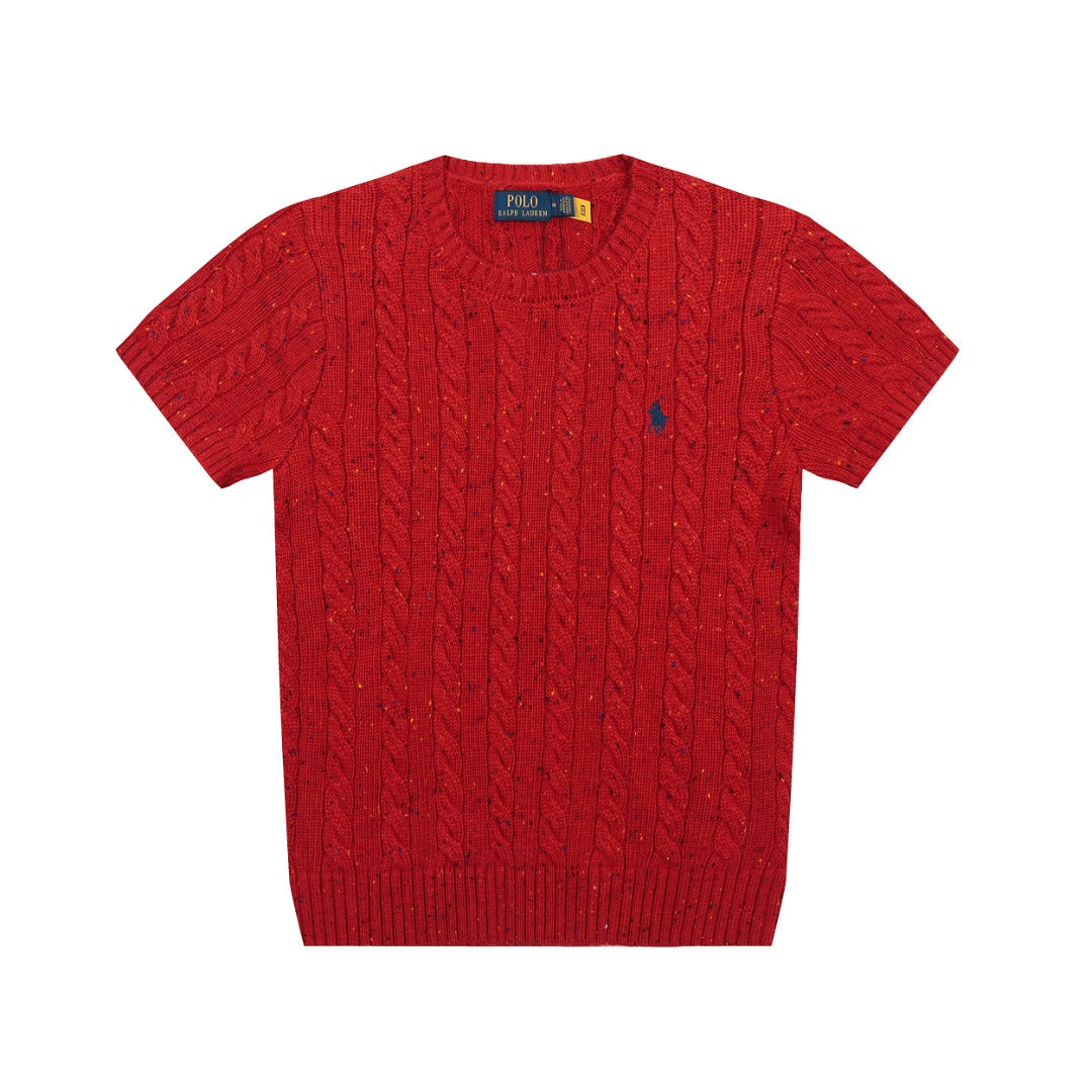Ralph Lauren Yün Karışımı Saç Örgü T-Shirt