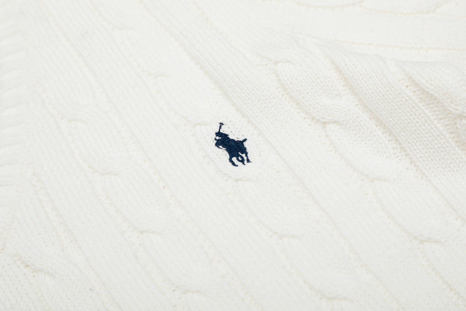 Ralph Lauren V Yaka Saç Örgülü Kısa Kollu Kazak – DS029