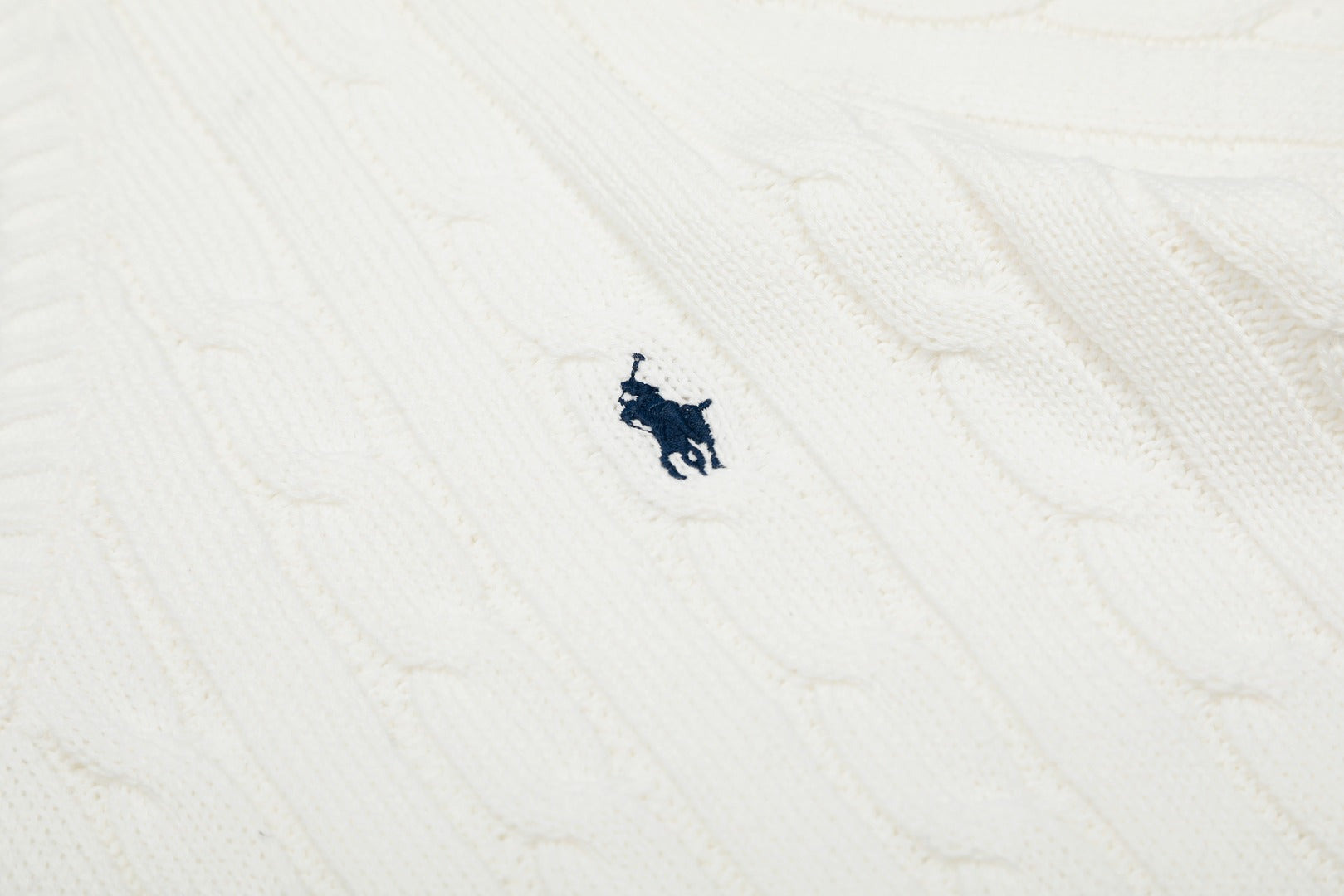 Ralph Lauren V Yaka Saç Örgülü Kısa Kollu Kazak – DS029