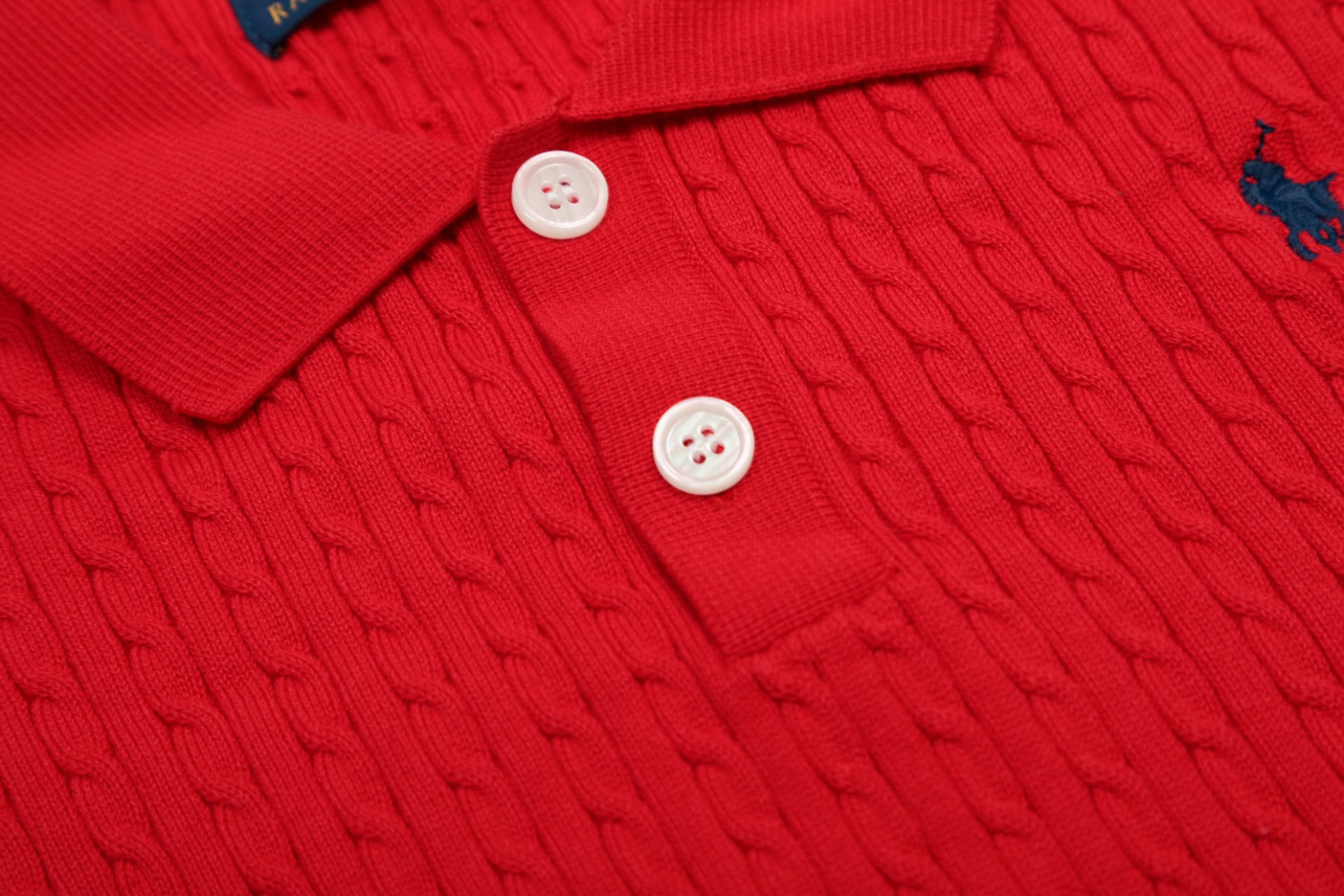 Ralph Lauren Cable Knit Polo T-Shirt