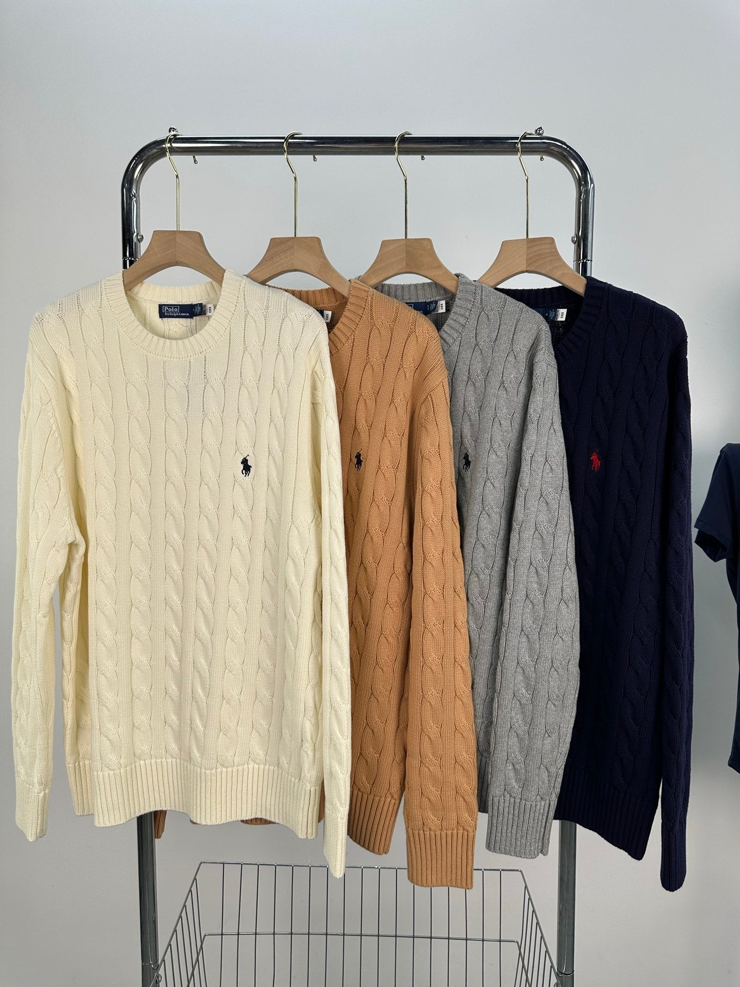 Ralph Lauren Erkek Klasik Saç Örgülü Pamuklu Süveter