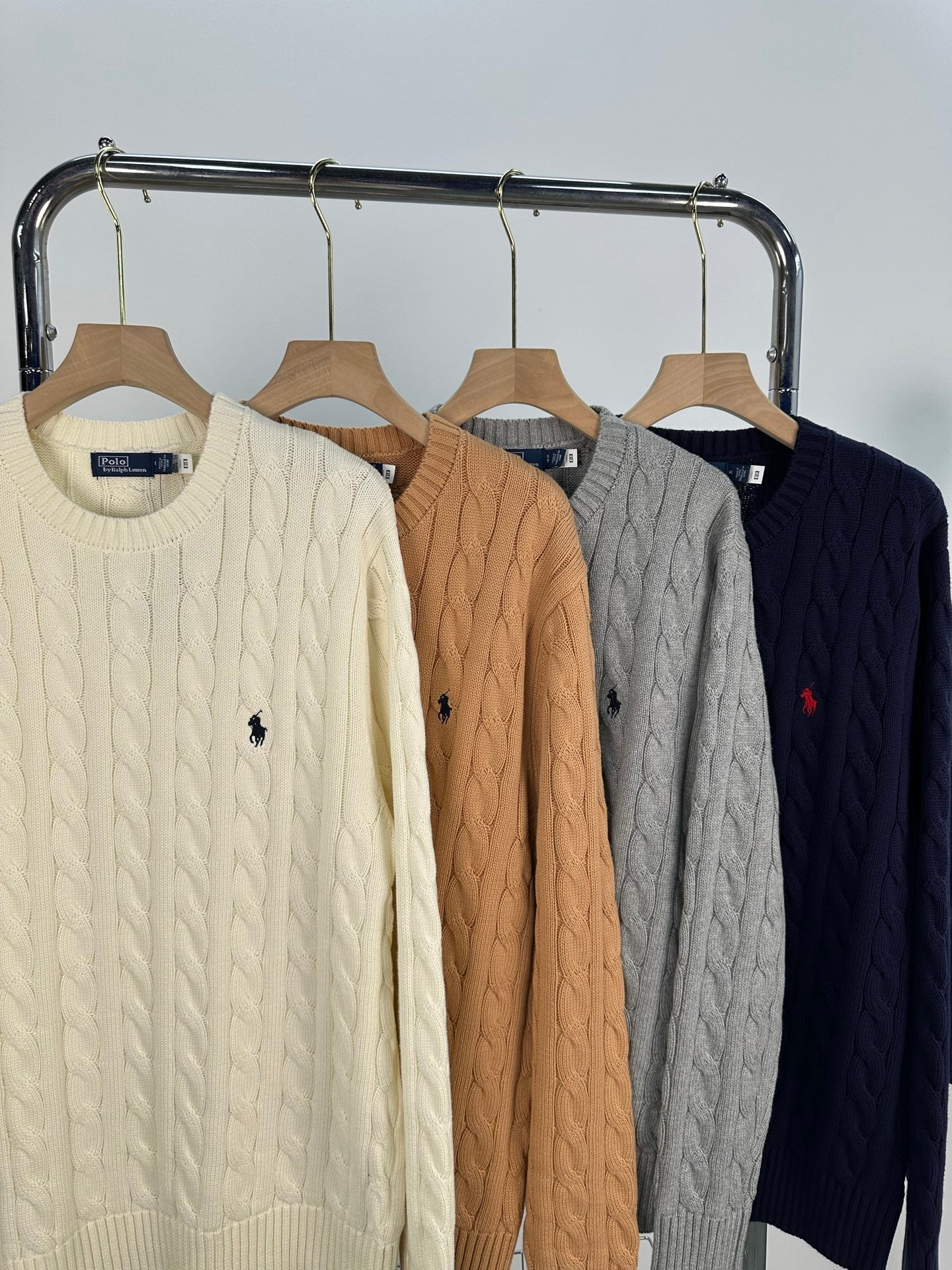 Ralph Lauren Erkek Klasik Saç Örgülü Pamuklu Süveter